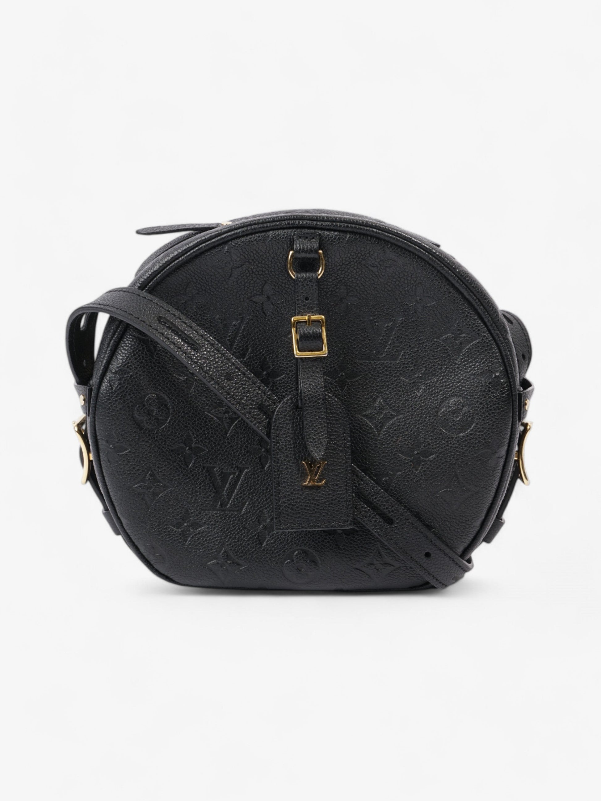 Louis Vuitton Boite Chapeau Souple MM Empreinte Leather Black Handbag