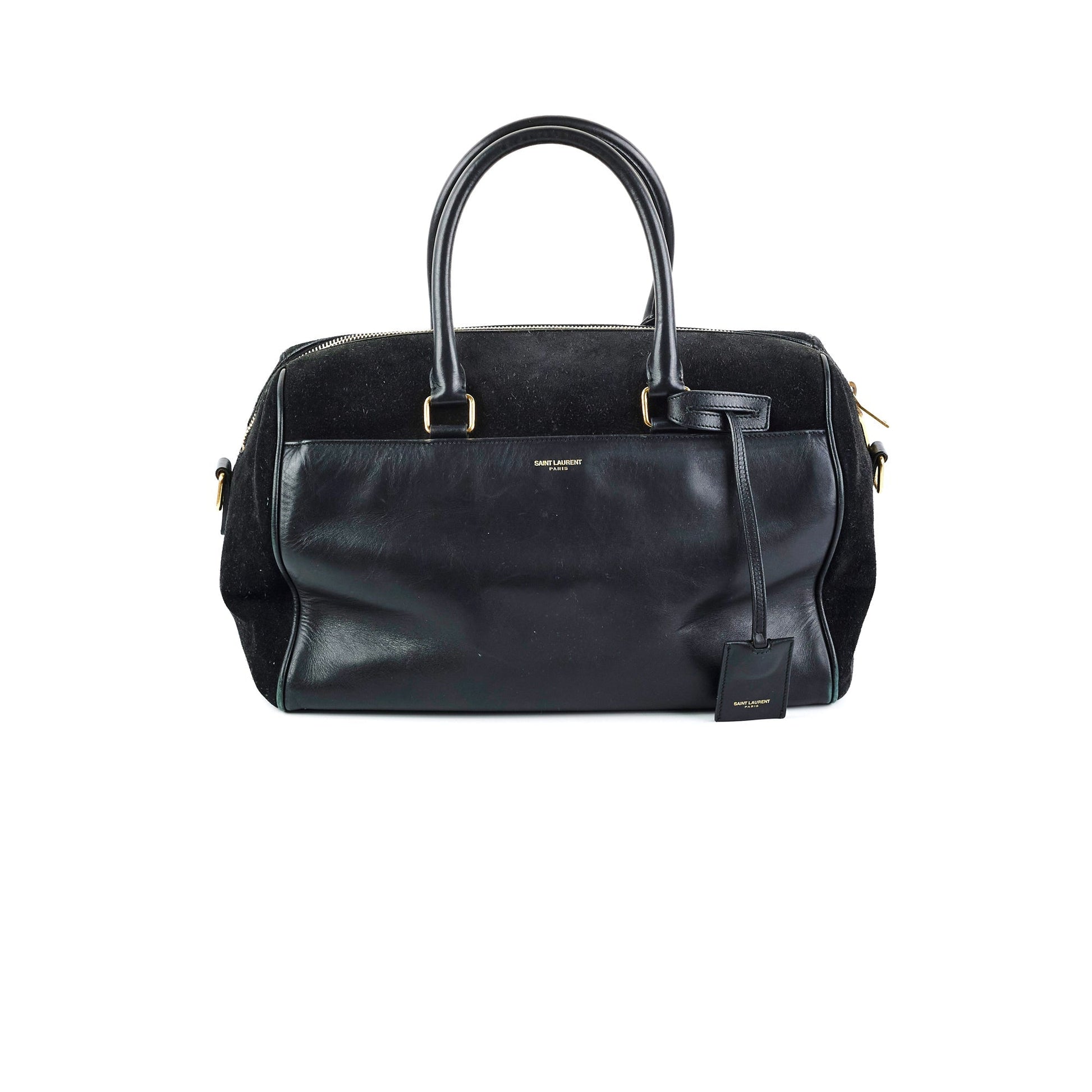 YSL Saint Laurent Bo Duffle Bag Leather Suede Tote Bag