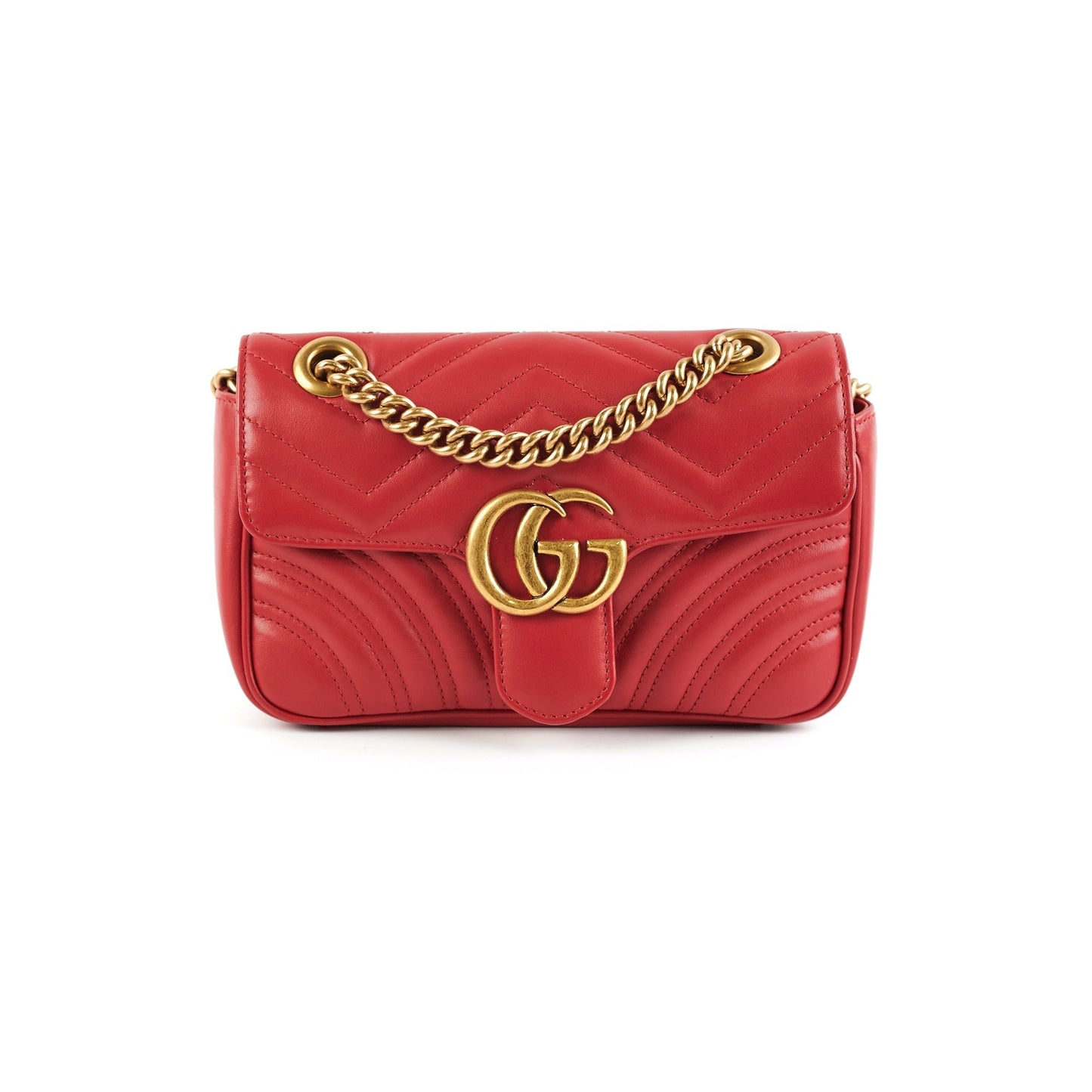 Gucci Marmont Crossbody Bag Red Mini