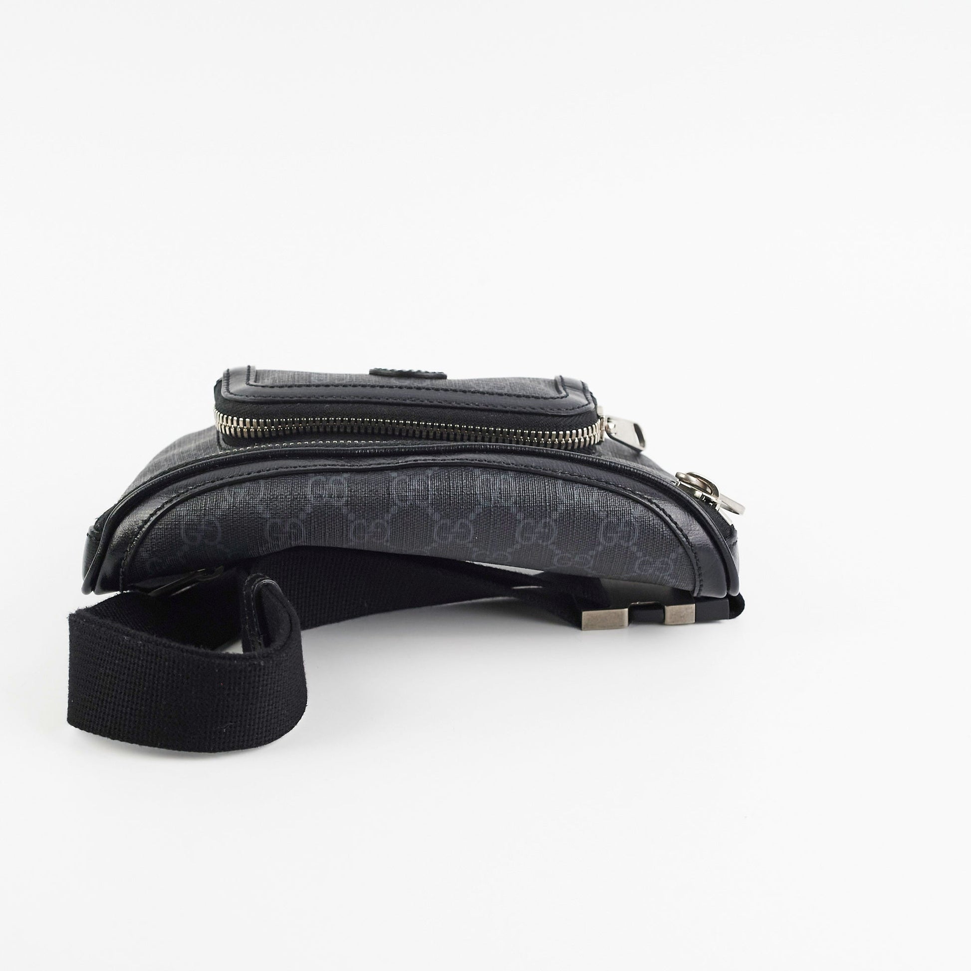Gucci Bum Bag Interlocking Black Travel Bag