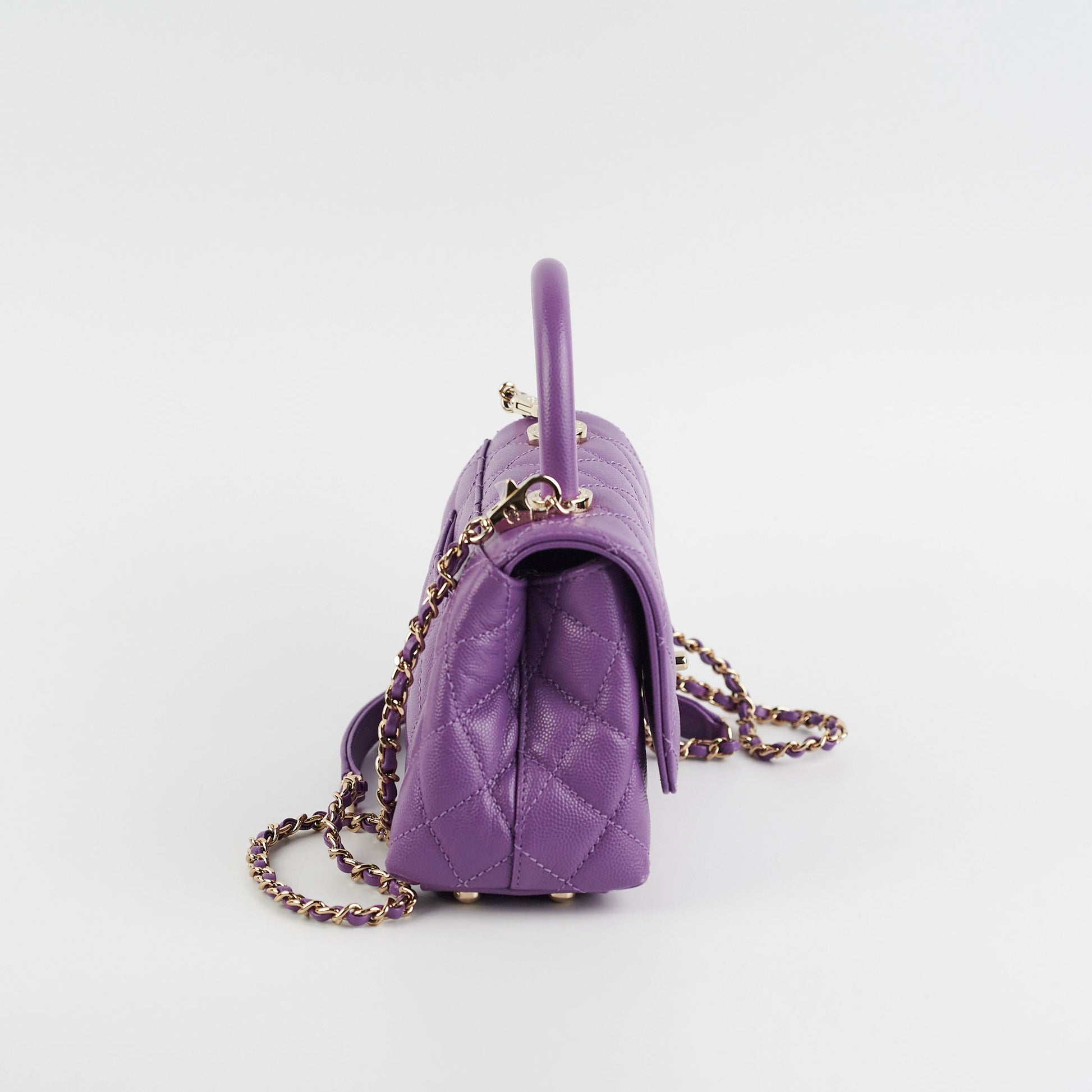 Chanel Mini Coco Handle Purple Bag