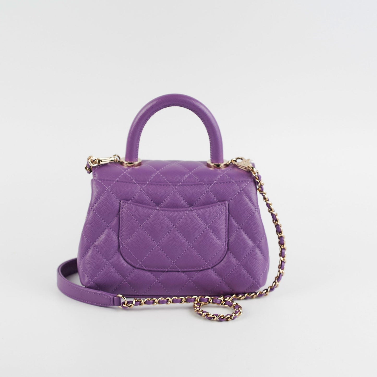 Chanel Mini Coco Handle Purple Bag