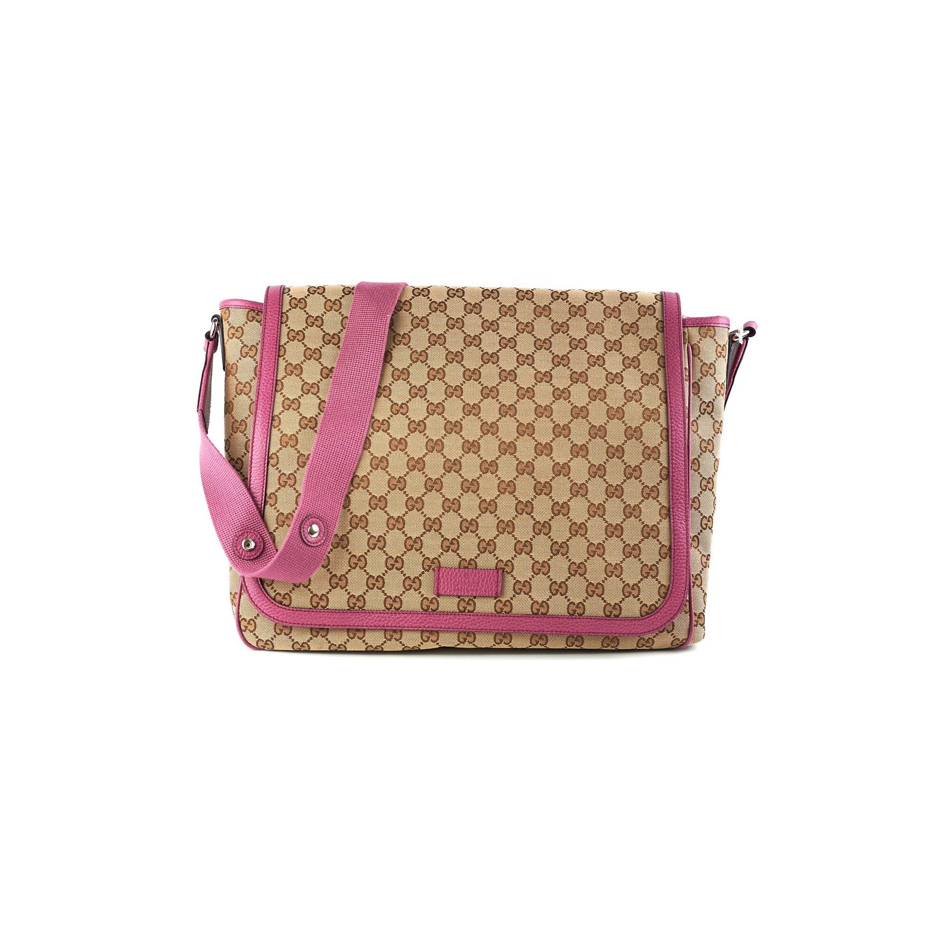 Gucci Baby Bag With Changemat Monogram Pink Travel Bag