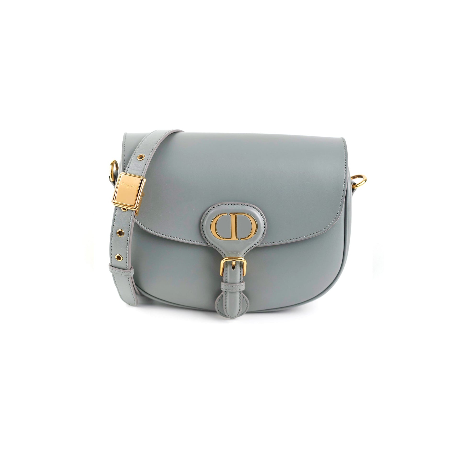 Dior Christian Bobby Grey Calfskin Bag Gray Medium Travel Bag