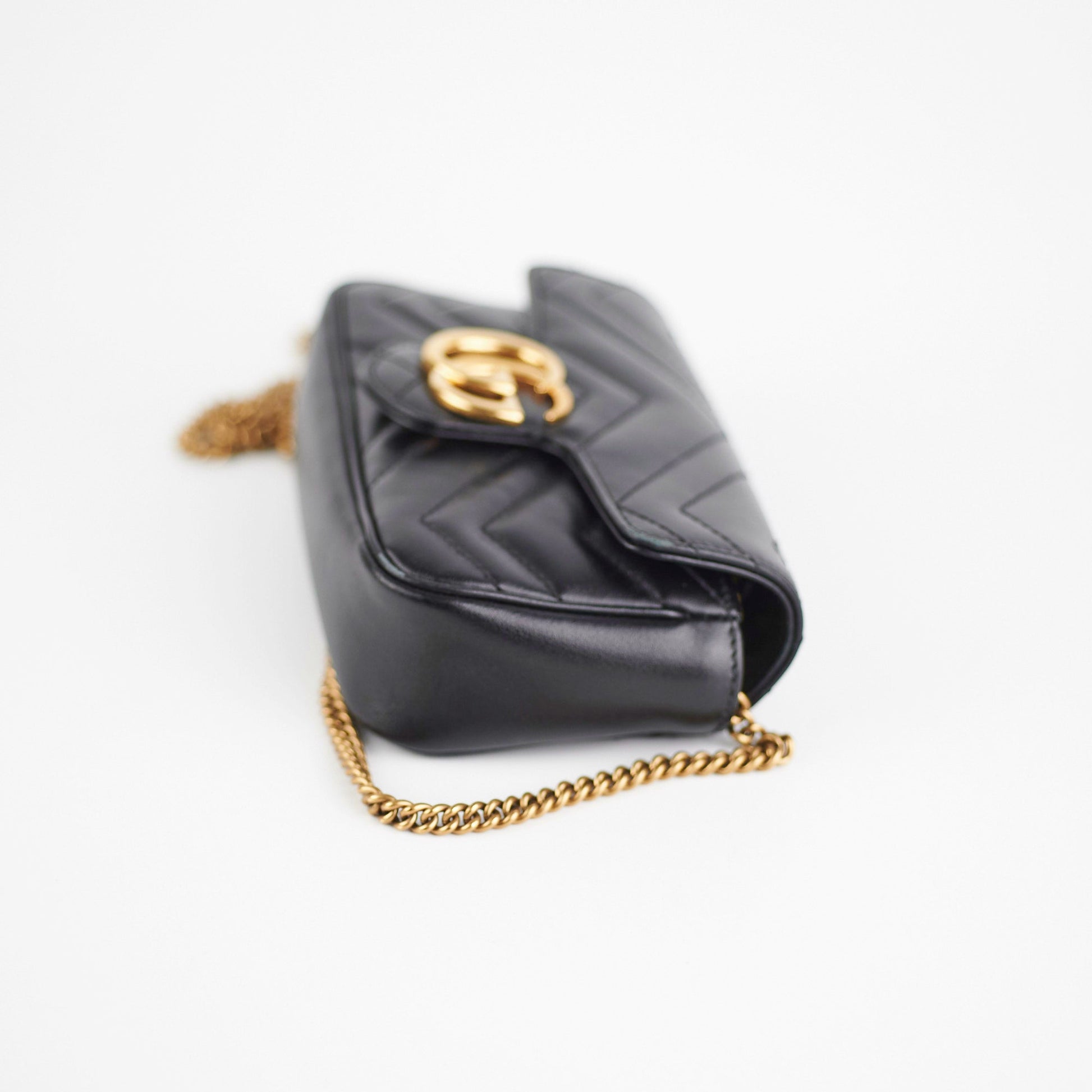 Gucci Super Marmont Crossbody Bag Black Mini