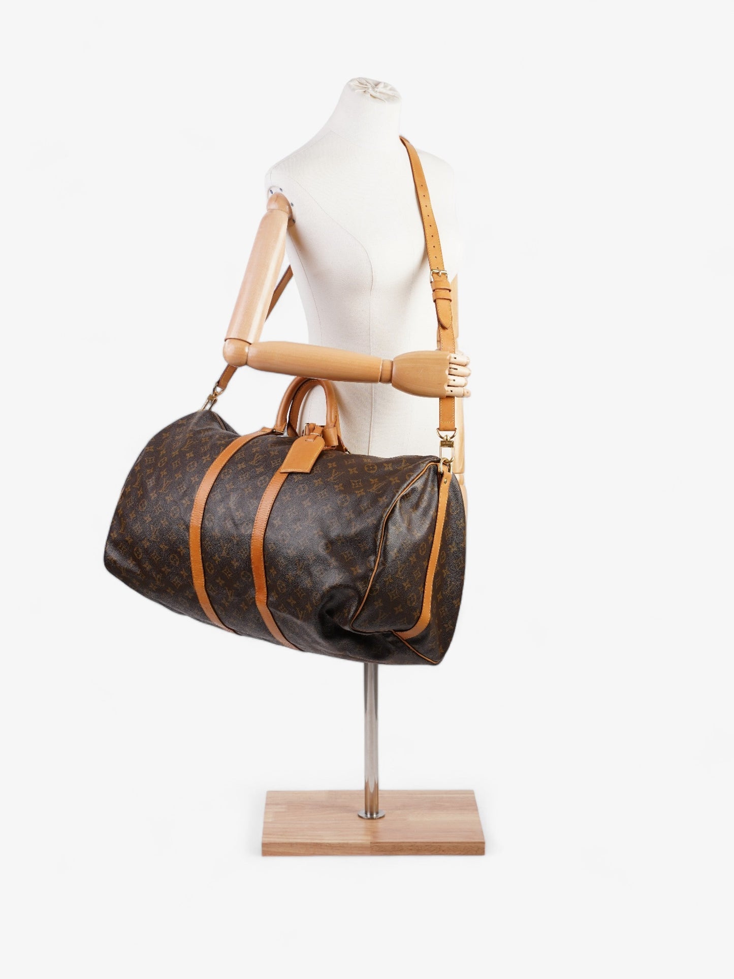 Louis Vuitton Keepall Bandouliere Coated 55 Monogram Canvas Coated Canvas Apparel Canvas 58