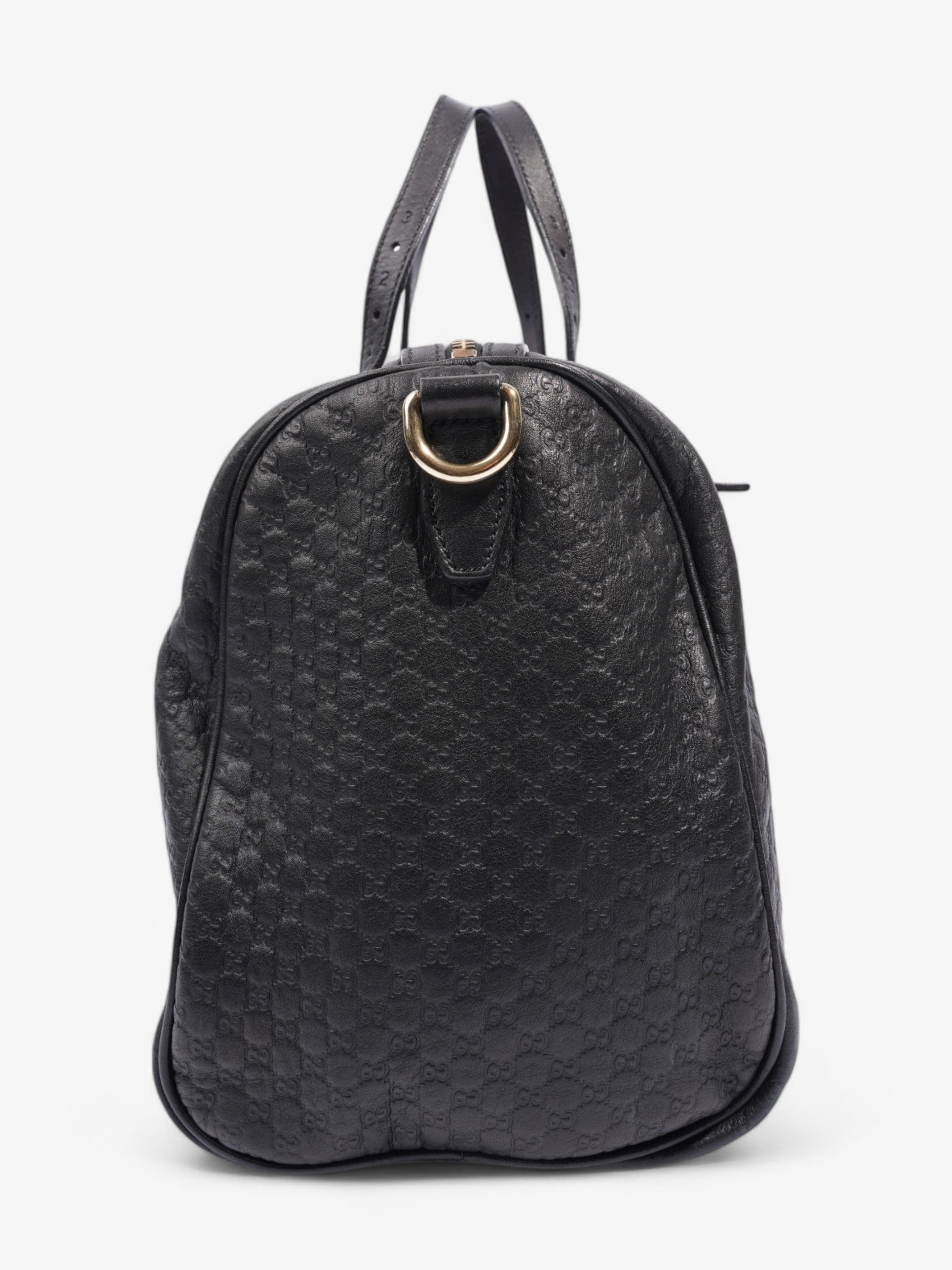 Gucci Boston Bag Microssima Leather Black Shoulder Bag