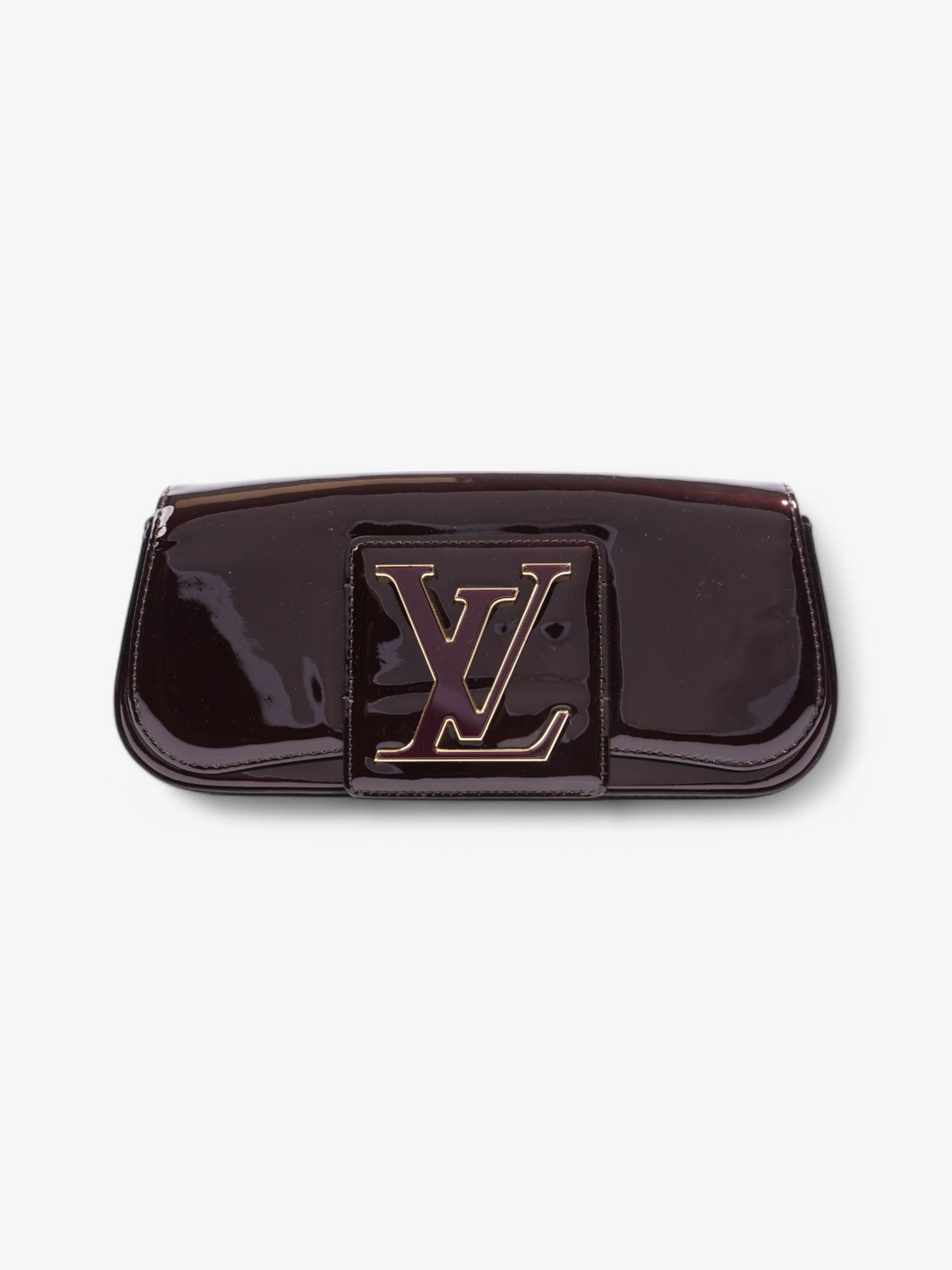 Louis Vuitton Sobe Amarante Patent Leather Clutch Bag