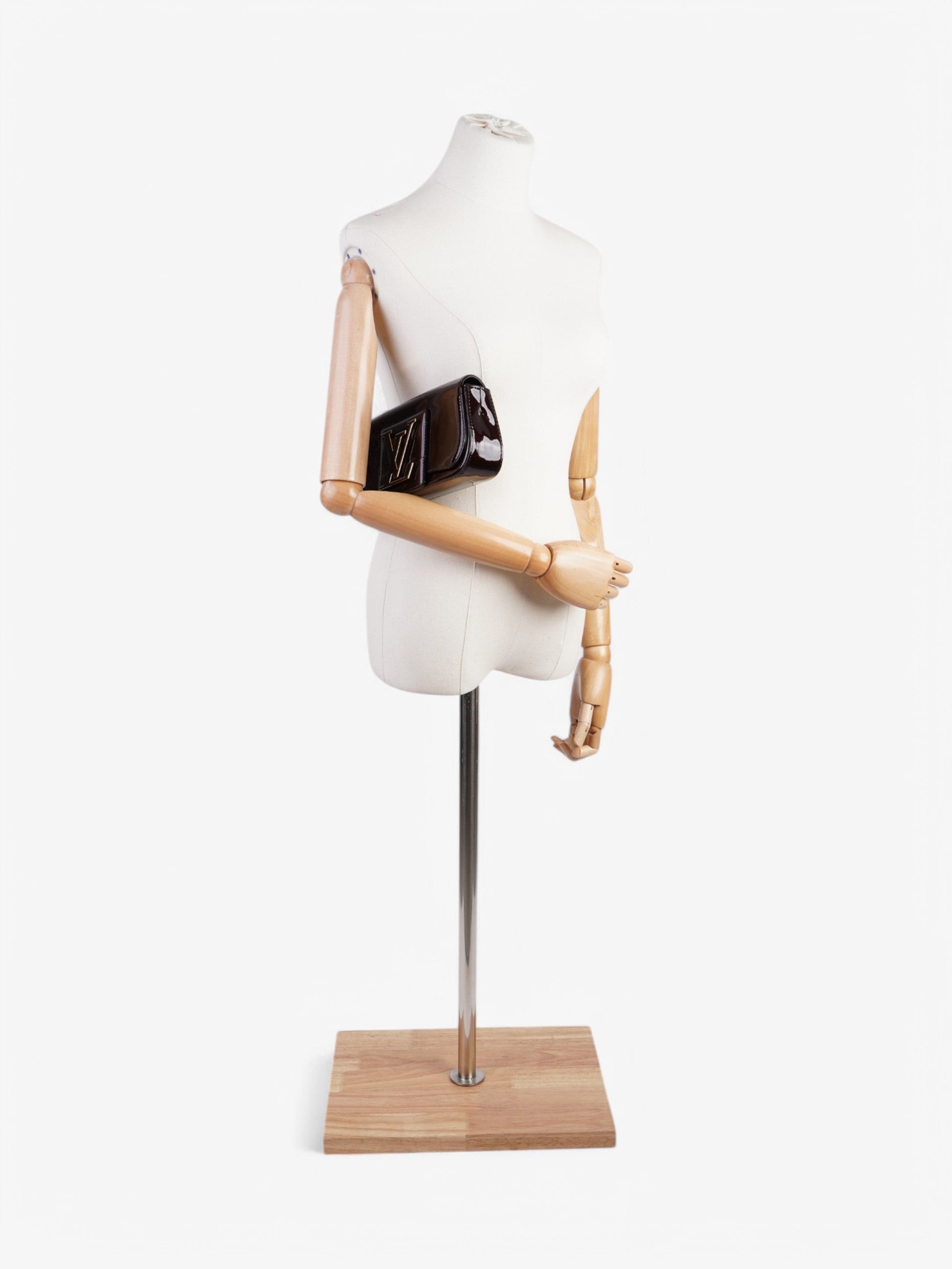 Louis Vuitton Sobe Amarante Patent Leather Clutch Bag