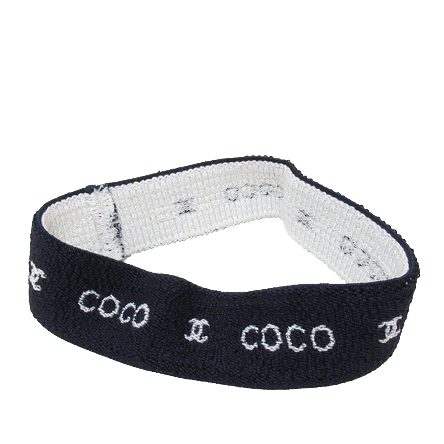 CHANEL Elastic Knit Cotton Headband and Sweatbands Set Other Accessories