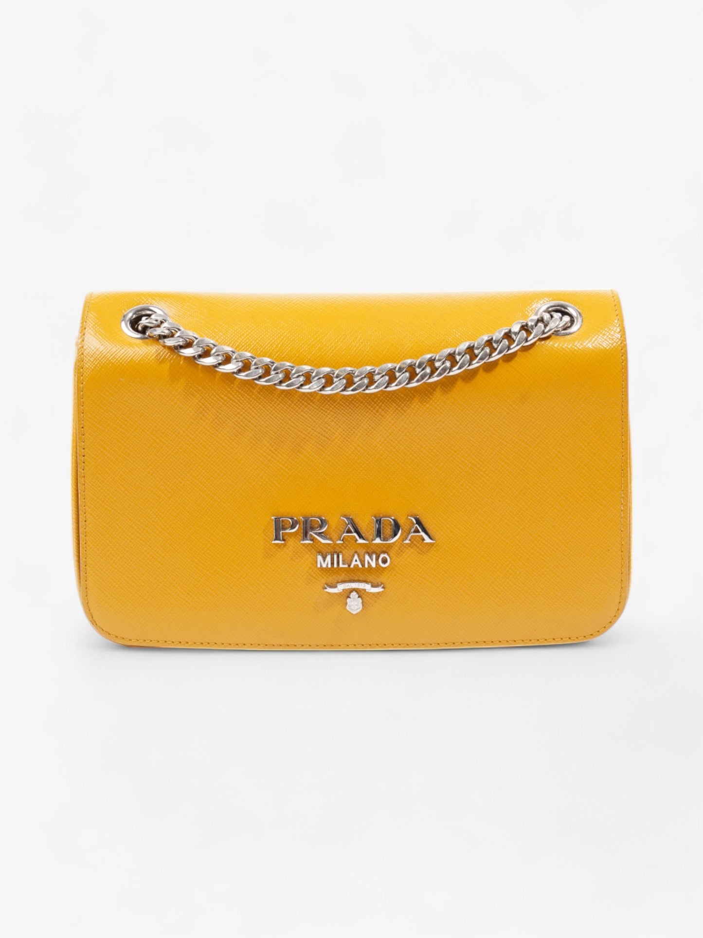 Prada Crossbody Bag Mustard Leather Saffiano Mini