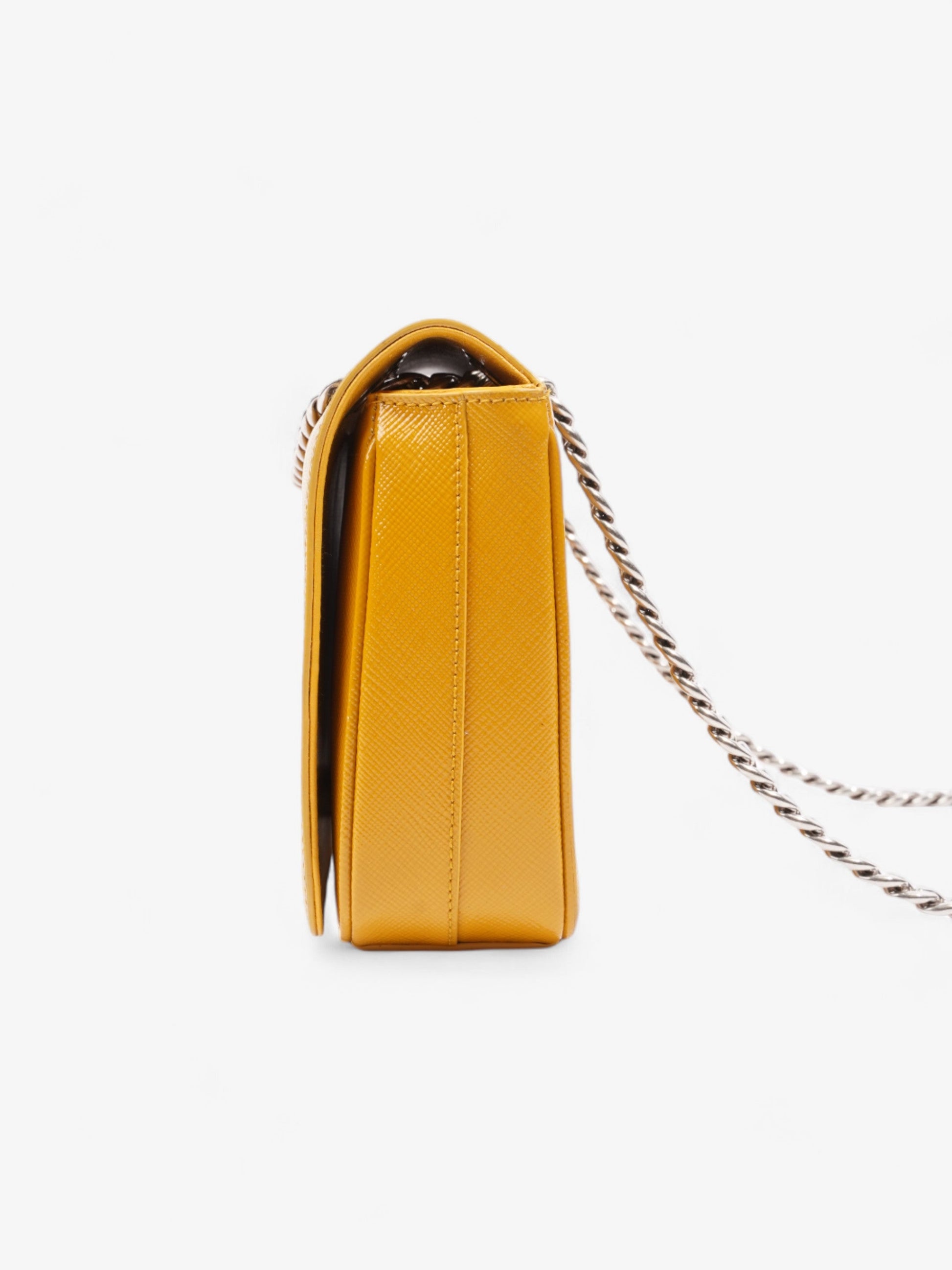 Prada Crossbody Bag Mustard Leather Saffiano Mini