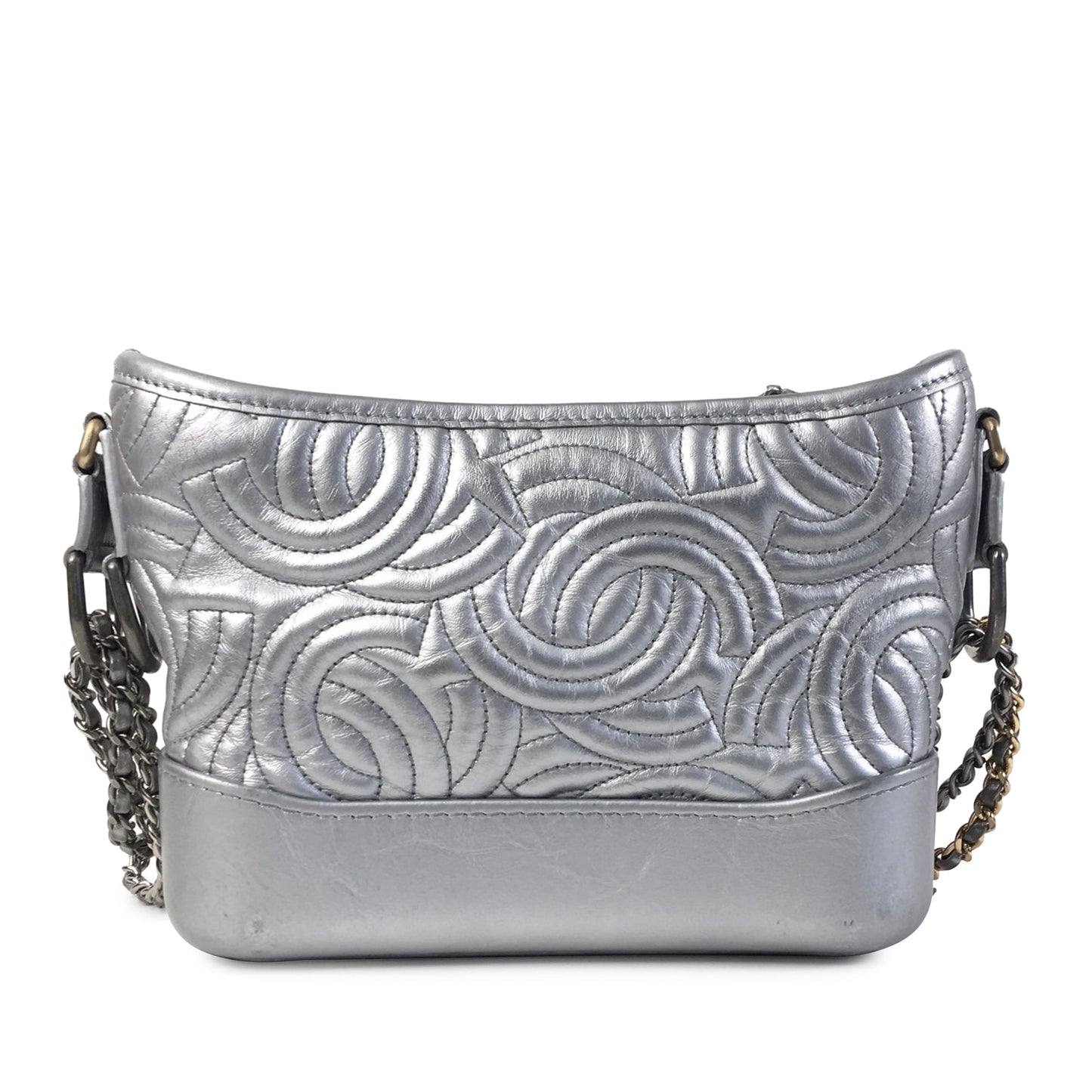 CHANEL Small CC Stitched Calfskin Gabrielle Crossbody Bag