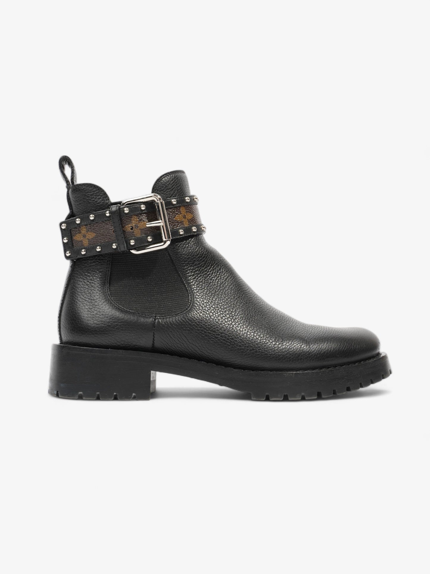 Louis Vuitton Star Trail Ankle Boot EU 36 Monogram Black Brown Leather Shoes