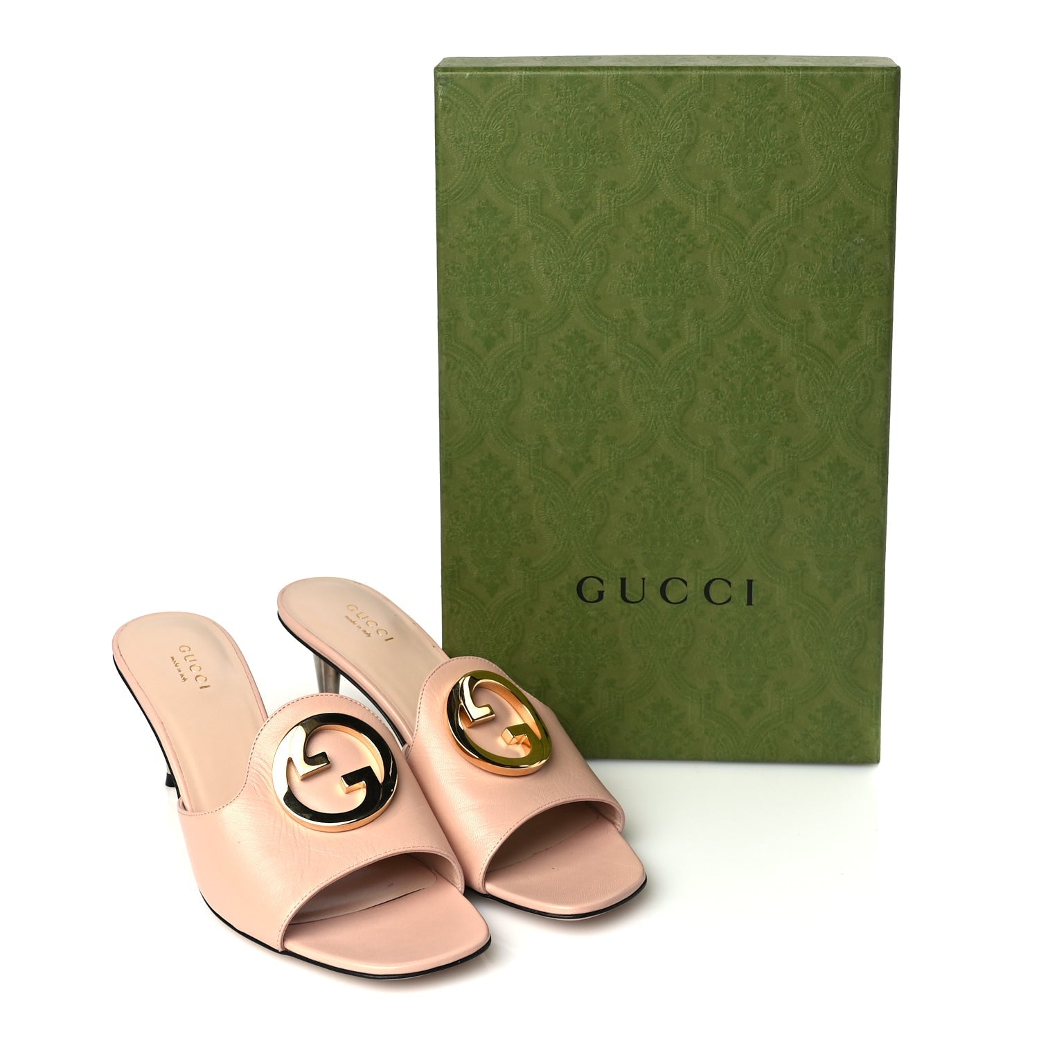 Gucci Malaga Kid Blondie 65mm Slide Sandals 38.5 Perfect Pink