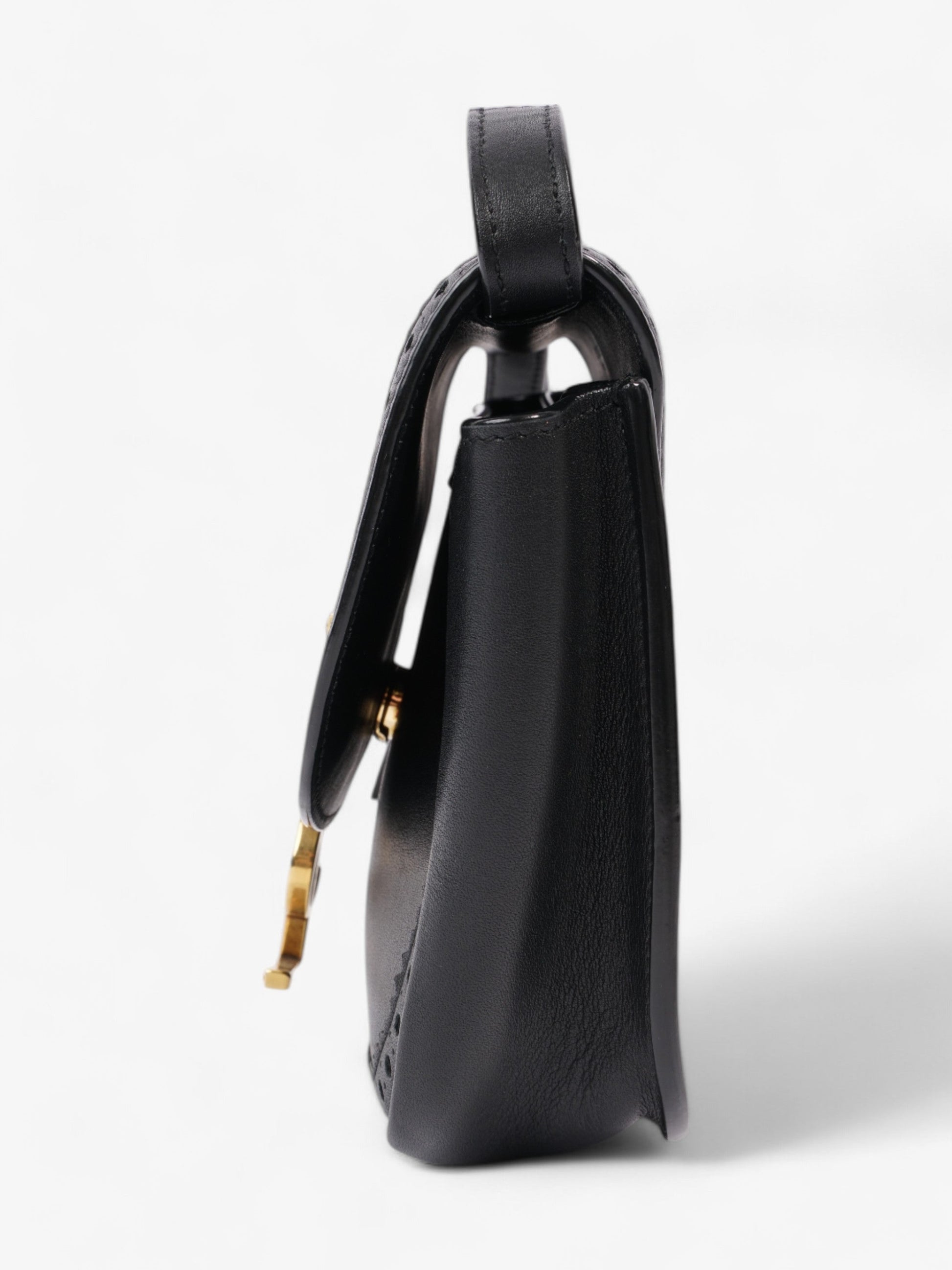 YSL Saint Laurent Kaia Calfskin Crossbody Bag Leather Black Medium
