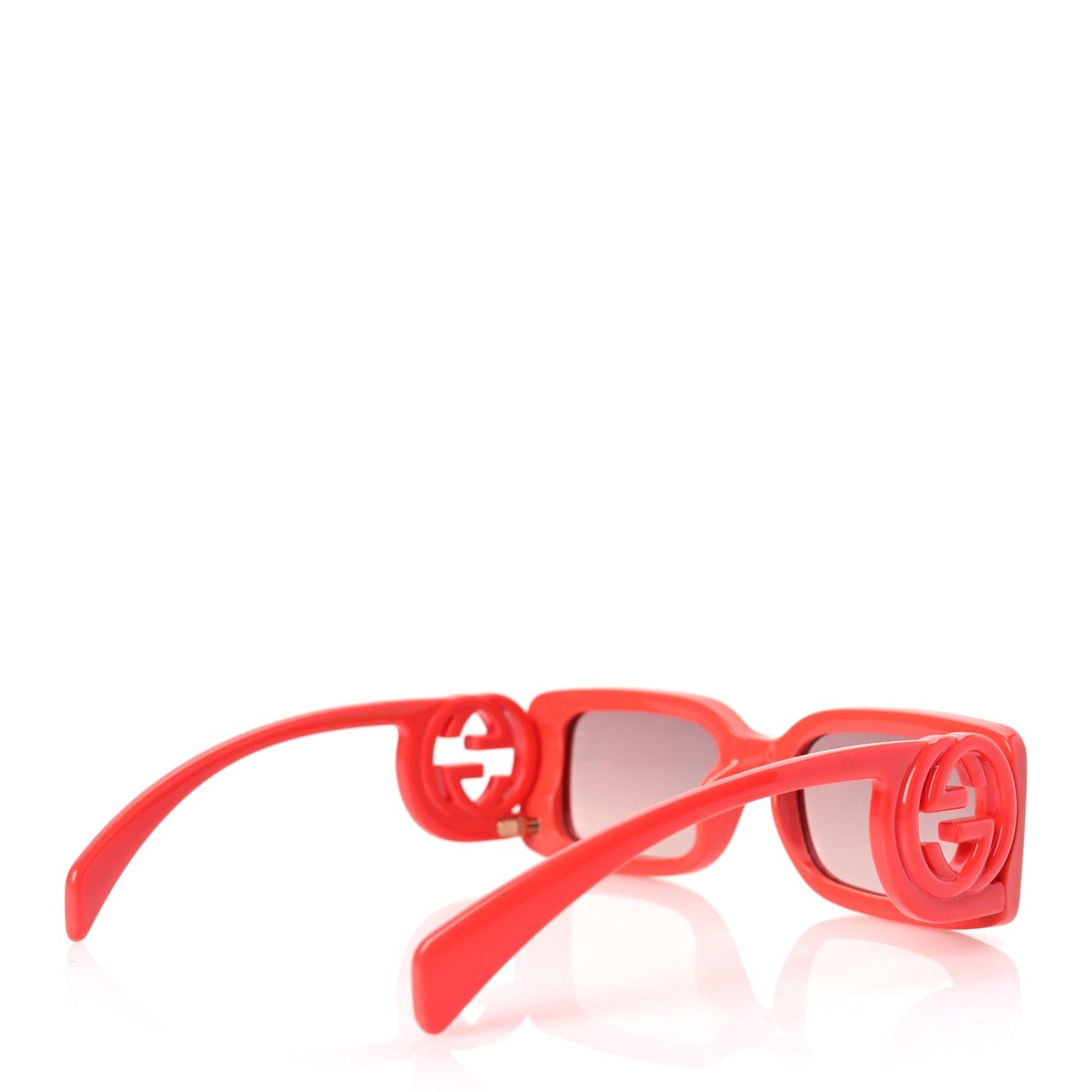 Gucci Acetate Chaise Rectangler Frame Sunglasses GG1325S Salmon Pink