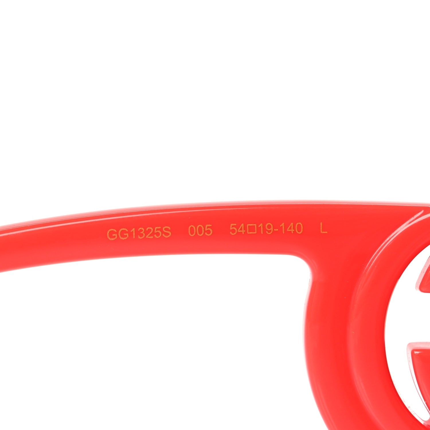 Gucci Acetate Chaise Rectangler Frame Sunglasses GG1325S Salmon Pink
