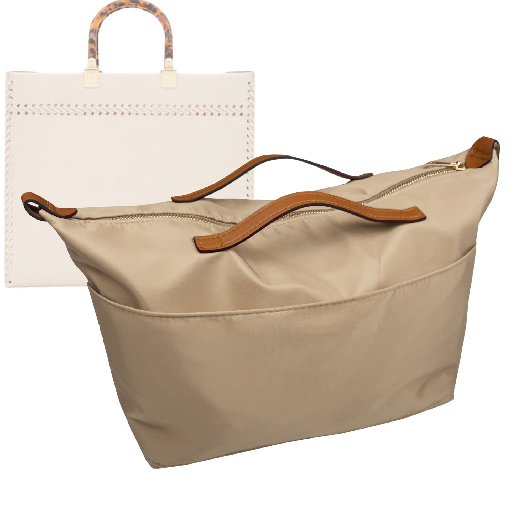 Fendi Handbag Organizer for Sunshine , Bag Insert , Nylon Small Zip