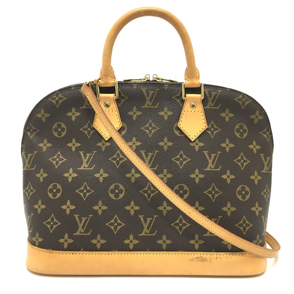 Louis Vuitton M51130 Alma Monogram Canvas Brown Handbag O 22