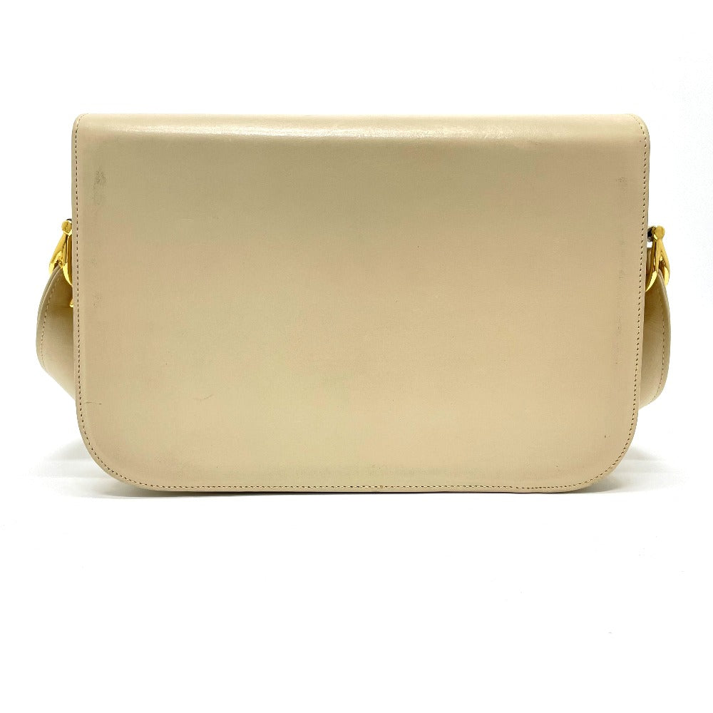 Shoulder Bag X Metal Carriage Metal Women Leather Beige