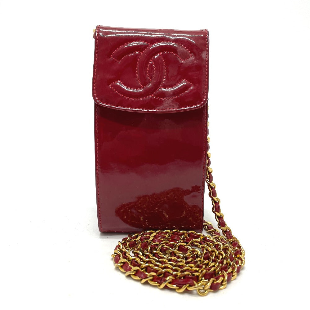 Chanel Patent CCCOCO Mark pochette Red Leather Clutch Bag