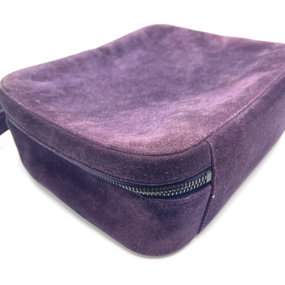 Chanel suede purple CC COCO Mark Square Handbag