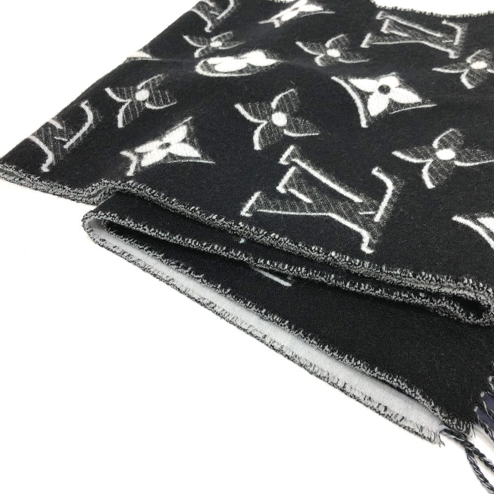 Louis Vuitton Scarf M78159 Silk Echarpe essential Wool Black