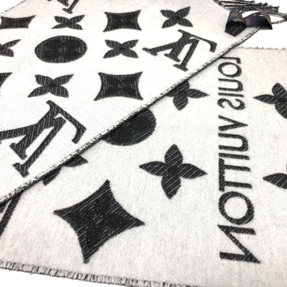 Louis Vuitton Scarf M78159 Silk Echarpe essential Wool Black