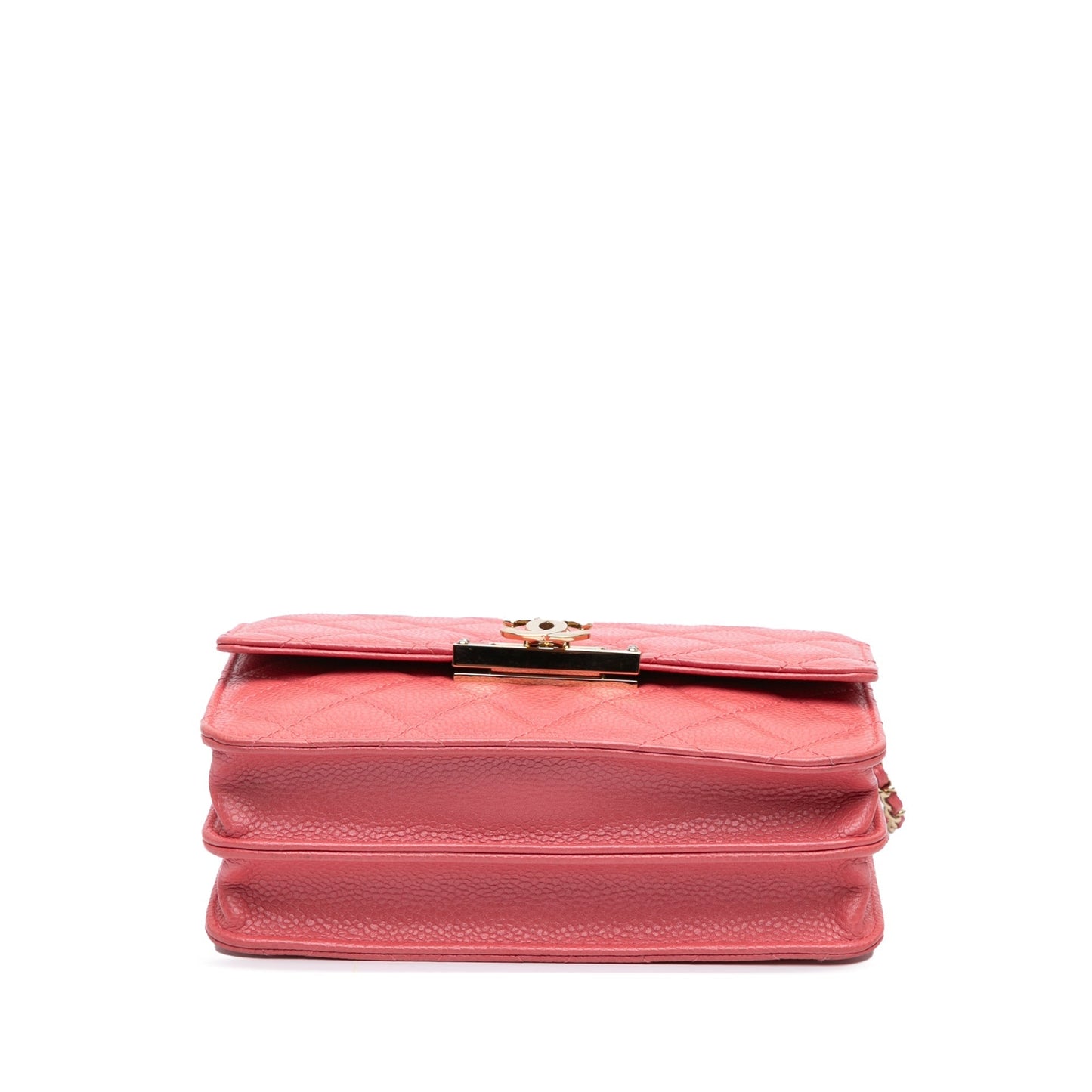 Pink Chanel Quilted Caviar Golden Class Wallet On Chain Crossbody Bag