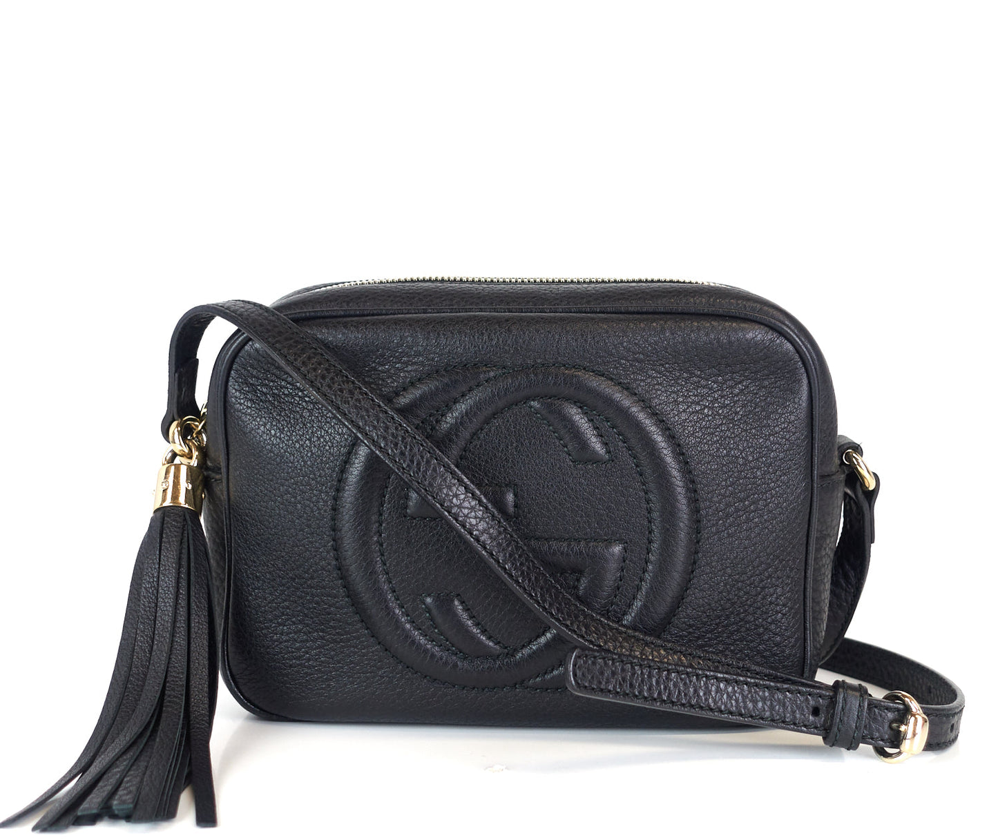 Gucci Soho Disco Grained Crossbody Bag Leather Small