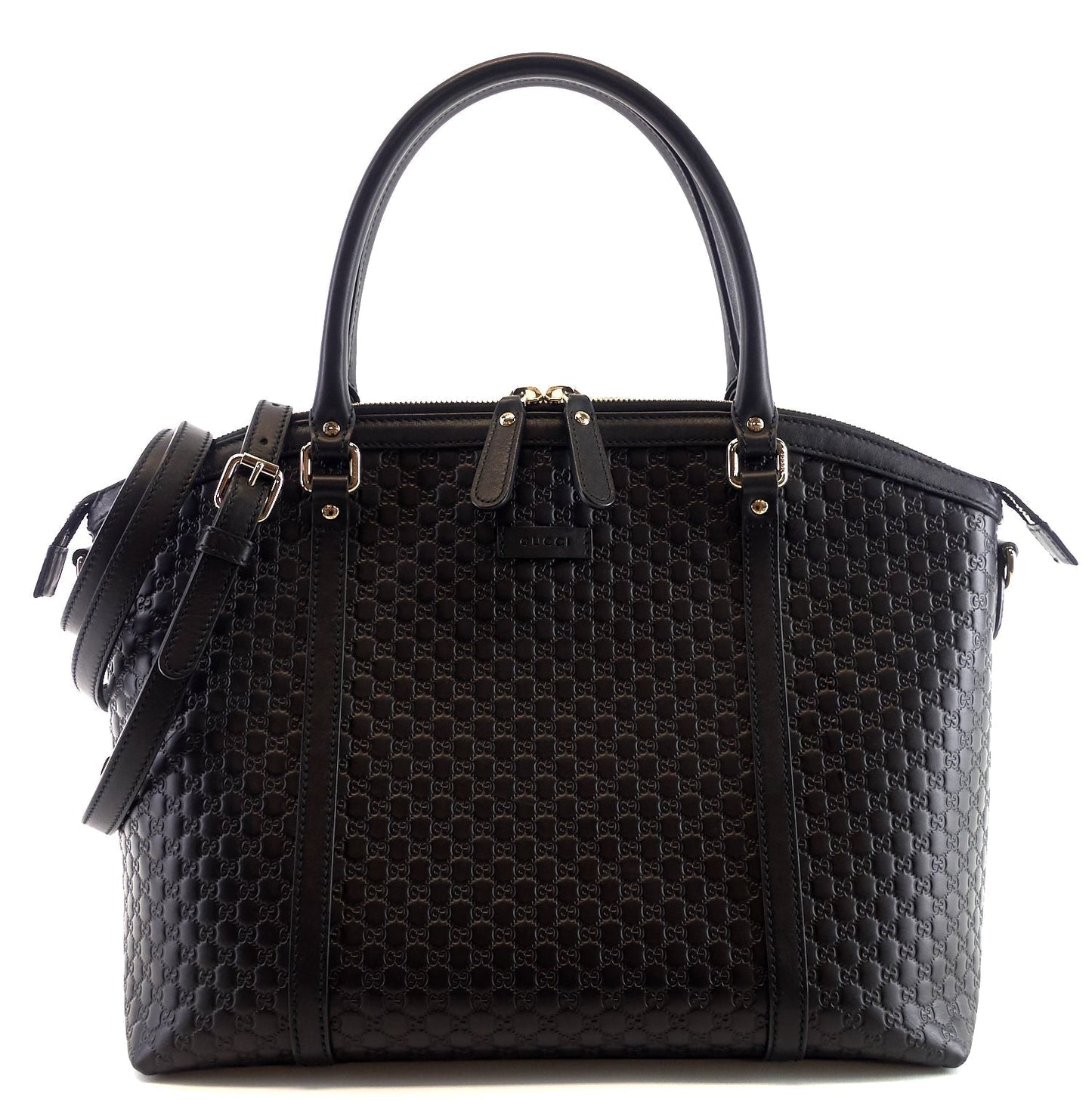 Gucci Dome Microssima Satchel Bag Leather Travel Bag