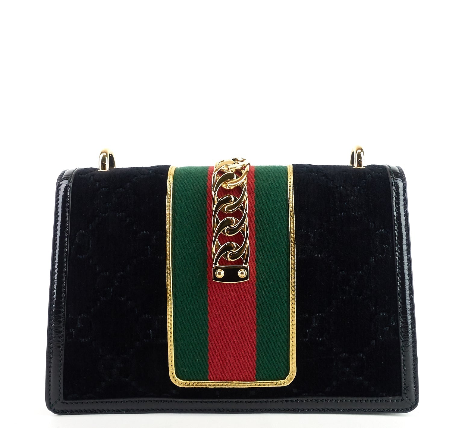 Gucci Sylvie Velvet Bag Monogram Small Shoulder Bag Gucci Oc1081