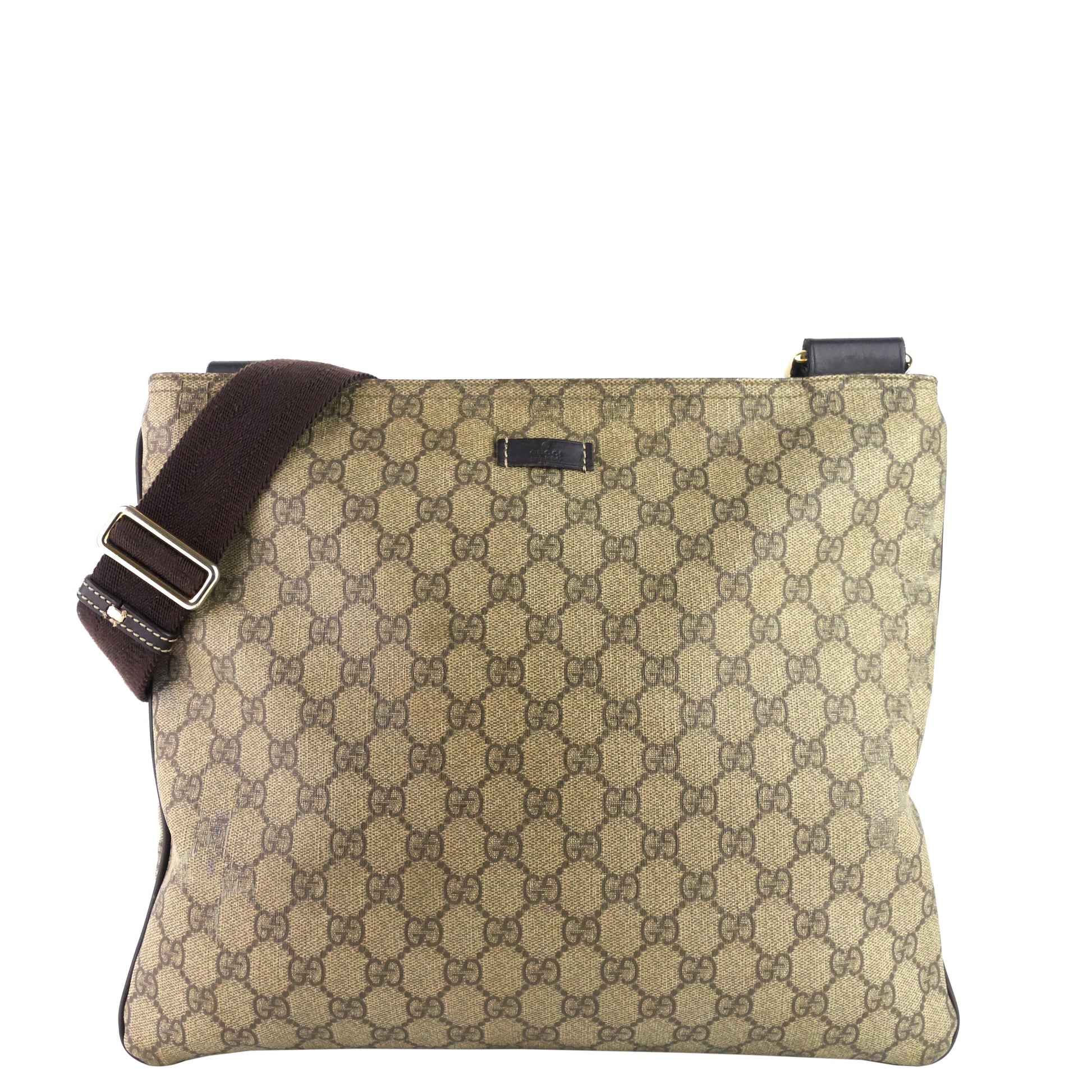 Gucci Supreme Flat Messenger Crossbody Bag Canvas Shoes