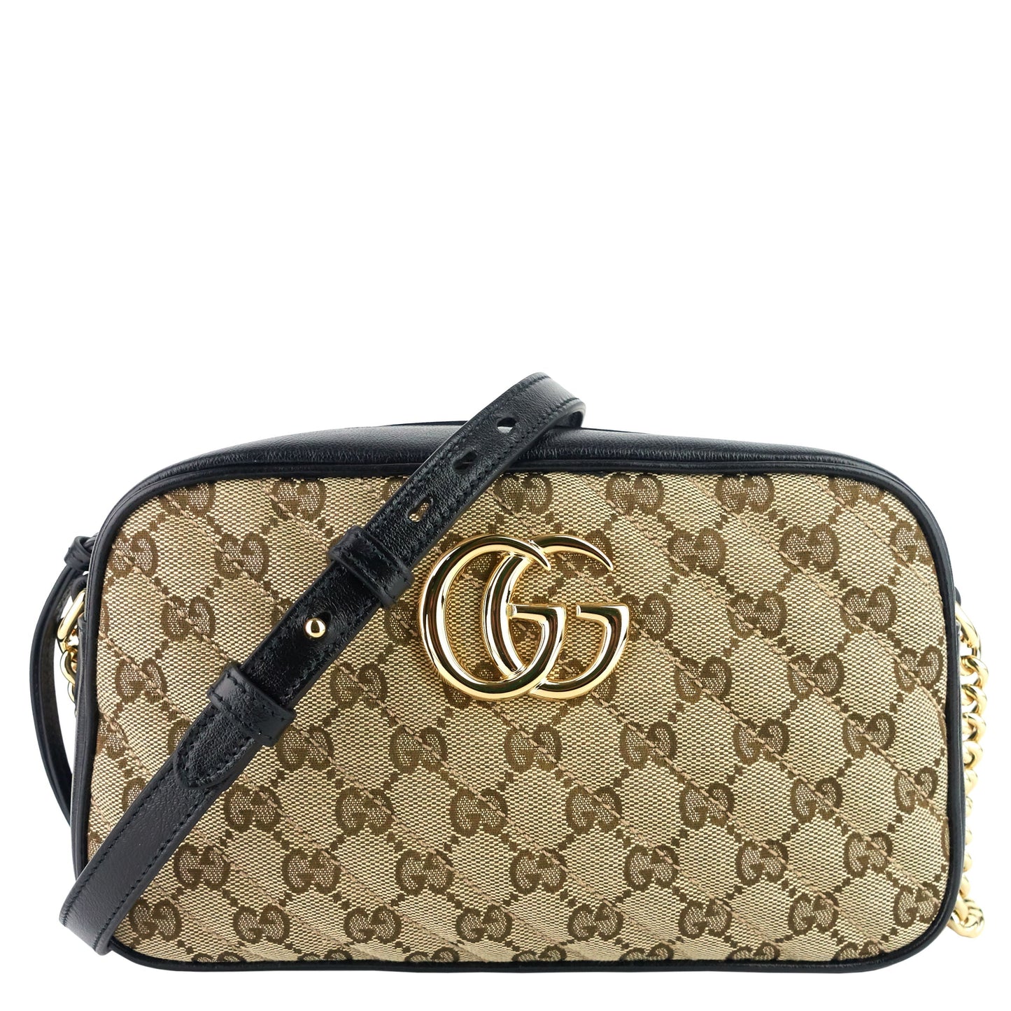 Gucci Marmont Chain Shoulder Bag Canvas Monogram Crossbody Bag