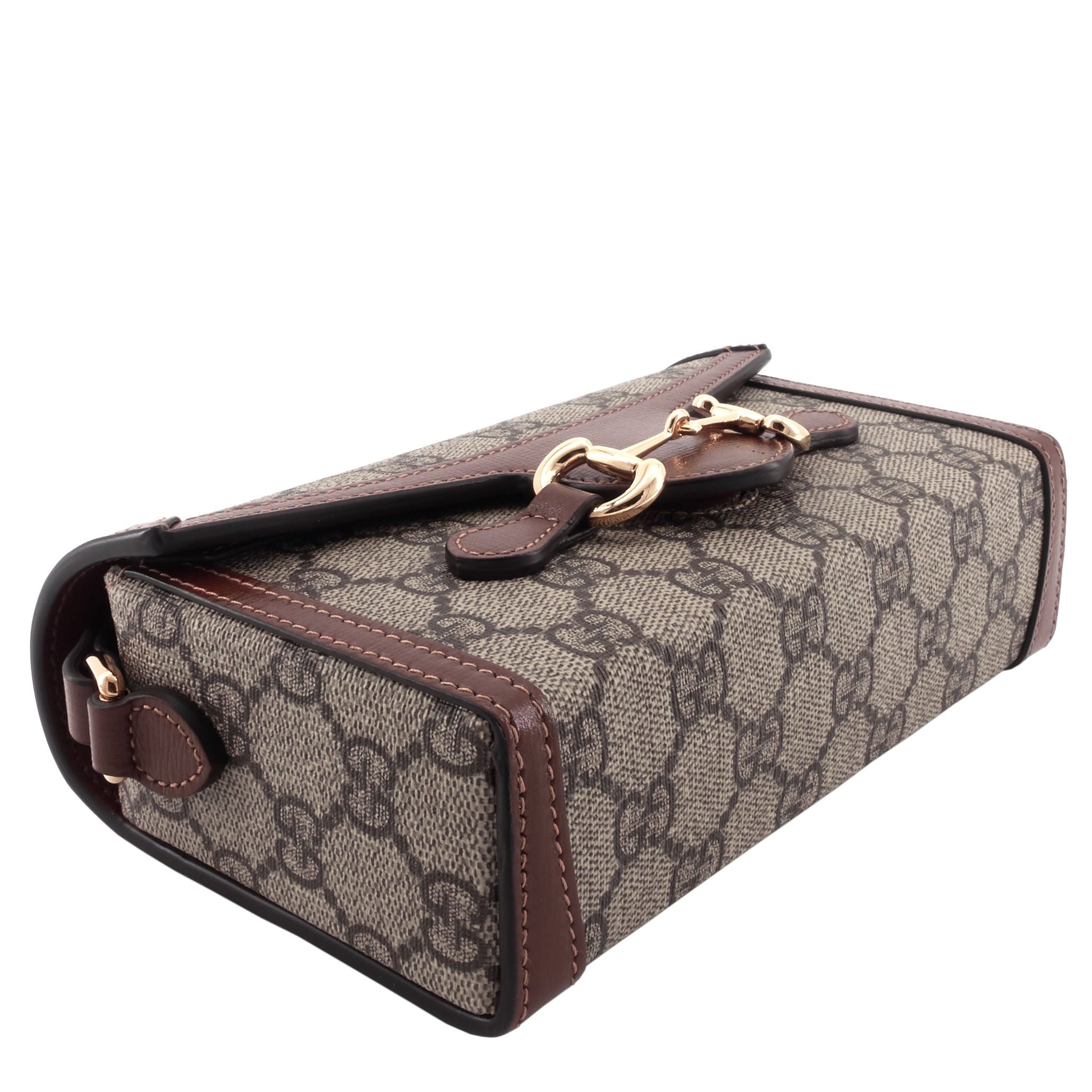 Gucci Horsebit Coated Bag Canvas Mini Crossbody Bag