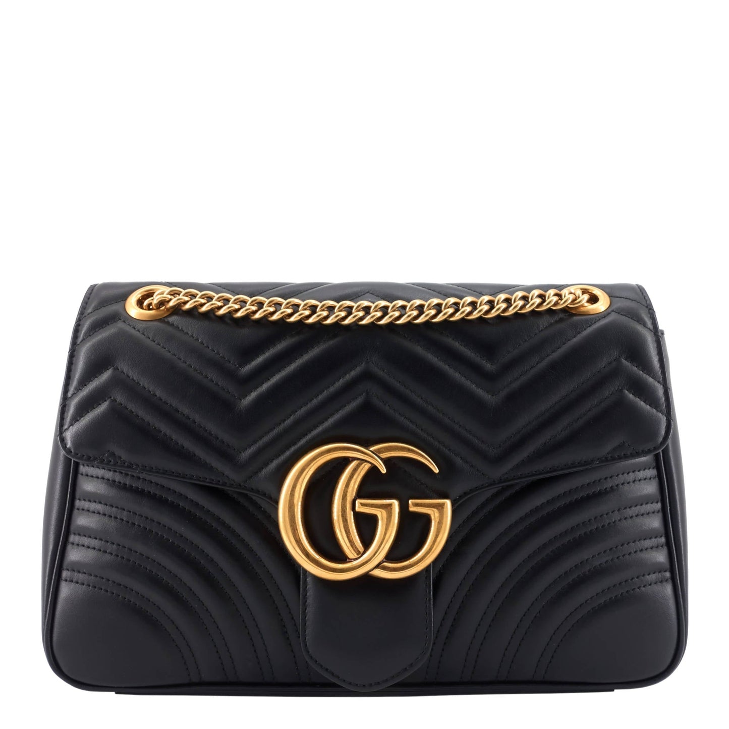 Gucci Marmont Matelass Shoulder Bag Leather Medium Crossbody Bag