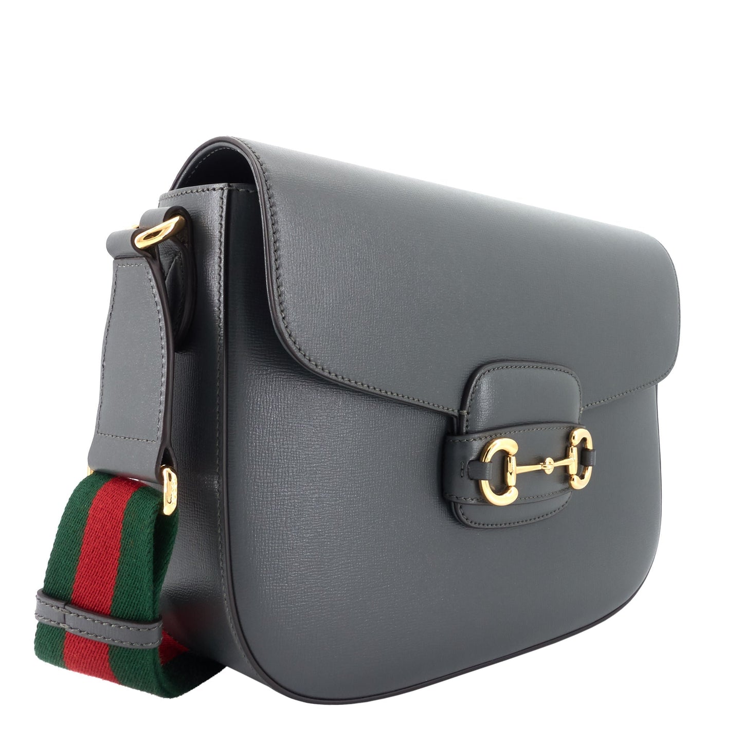 Gucci Horsebit Shoulder Bag Leather Large Crossbody Bag