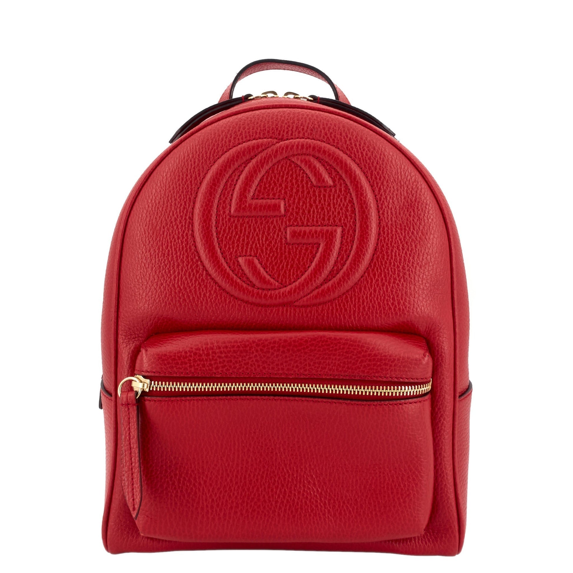 Gucci Soho Calfskin Backpack Bag Leather Chain