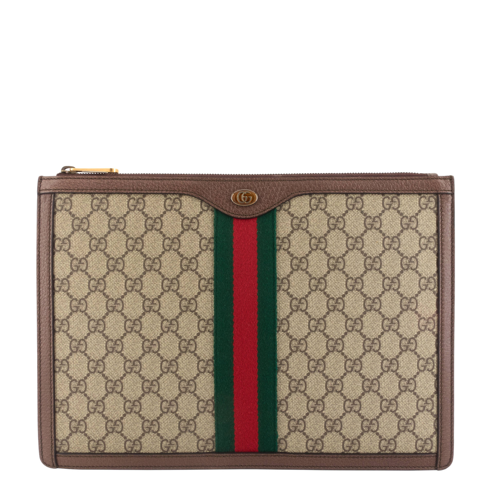 Gucci Supreme Web Ophidia Portfolio Pouch Clutch Bag Canvas