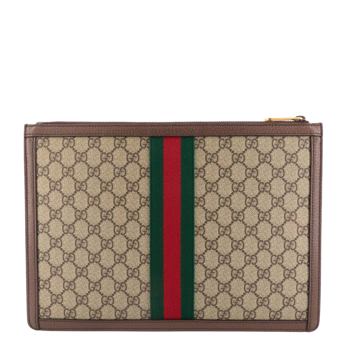 Gucci Supreme Web Ophidia Portfolio Pouch Clutch Bag Canvas