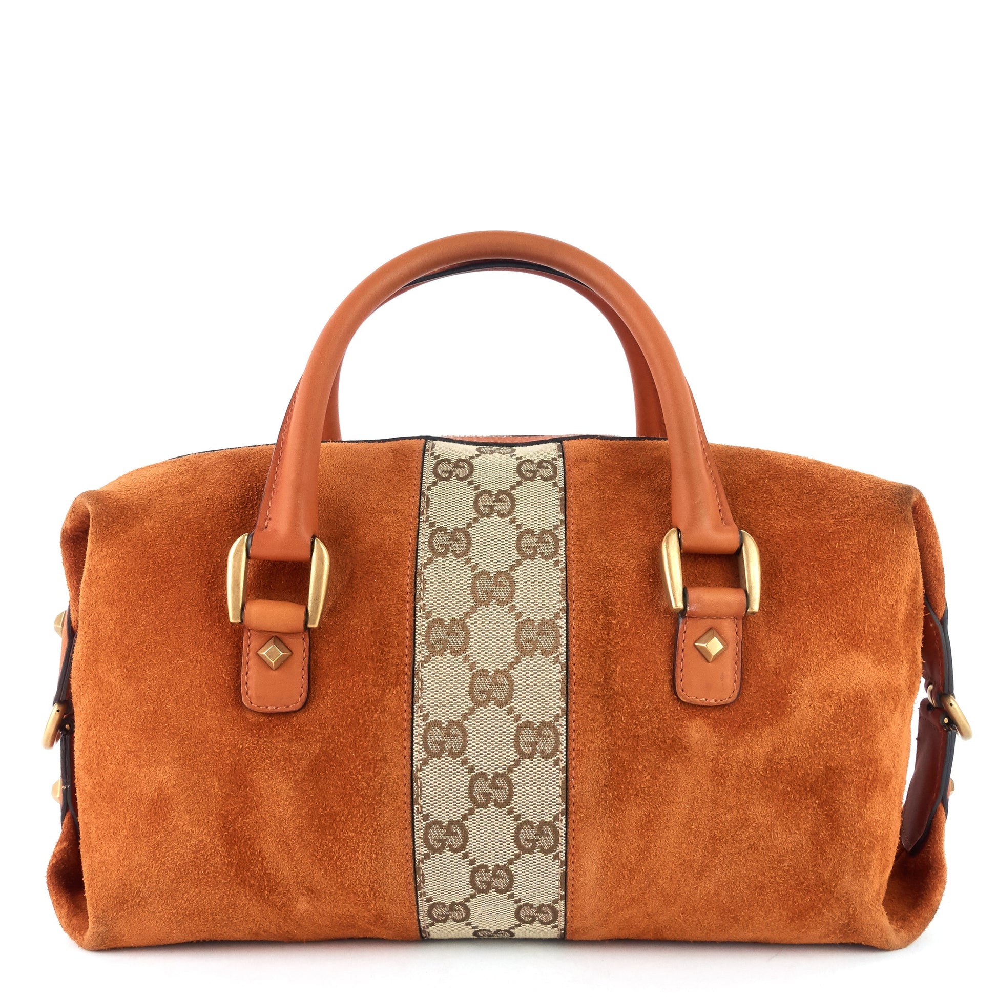 Gucci Boston Bag Suede Small Travel Bag