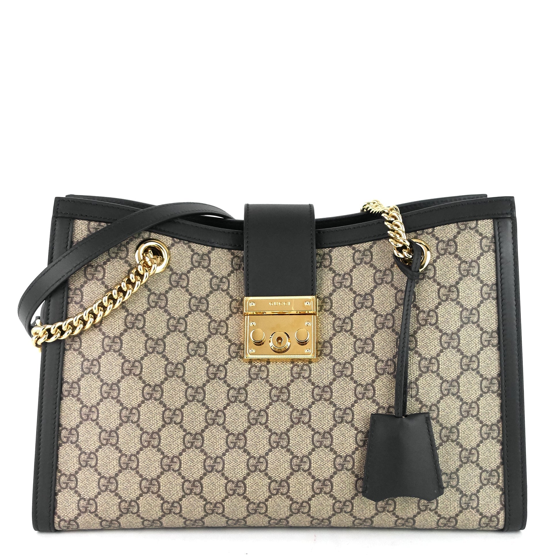 Gucci Padlock Supreme Bag Canvas Medium Shoulder Bag