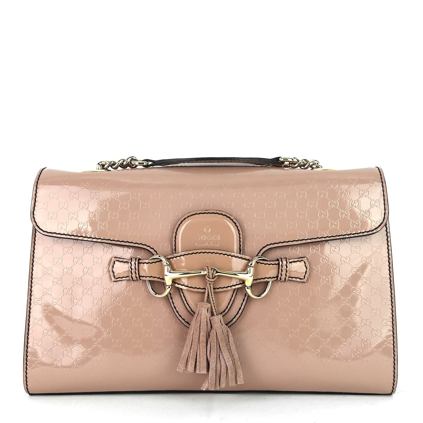 Gucci Emily Micro ssima Patent Bag Leather Shoulder Bag
