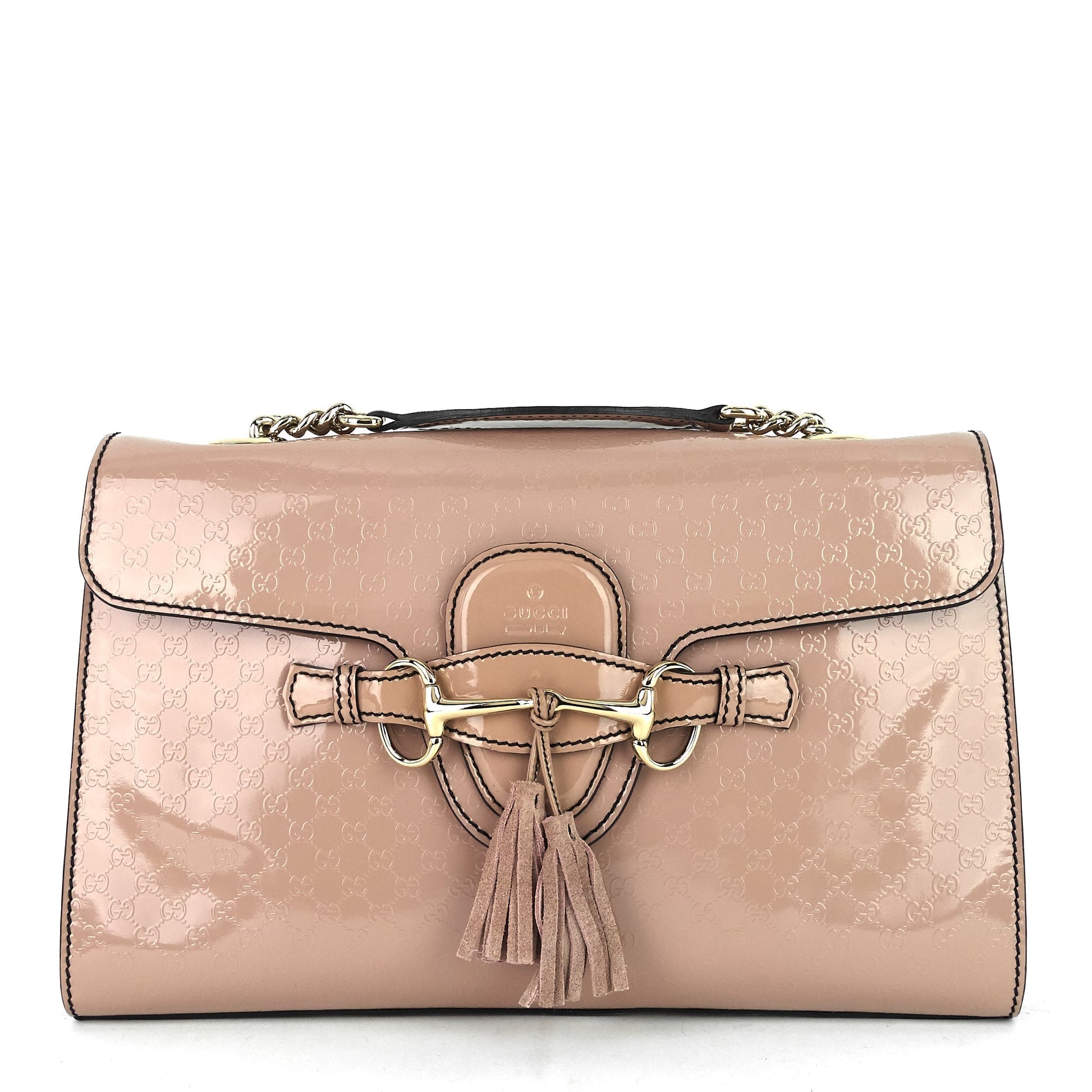 Gucci Emily Micro ssima Patent Bag Leather Shoulder Bag
