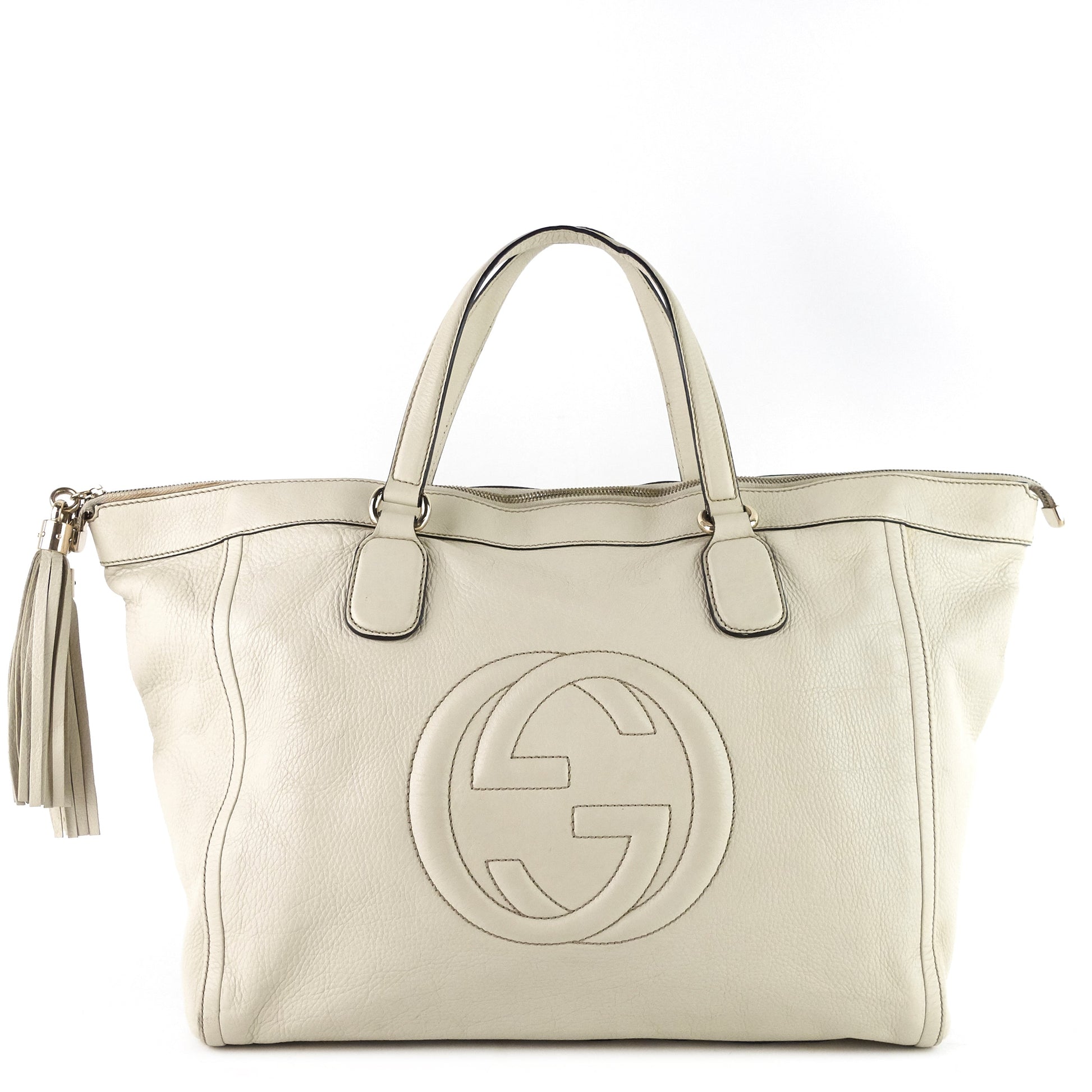 Gucci Soho Working Tassels Tote Bag Leather Large