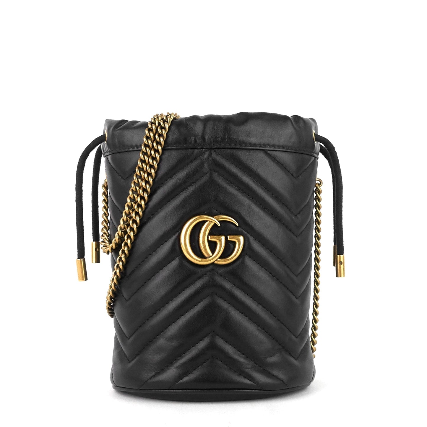 Gucci Marmont Bag Leather Mini Bucket Bag