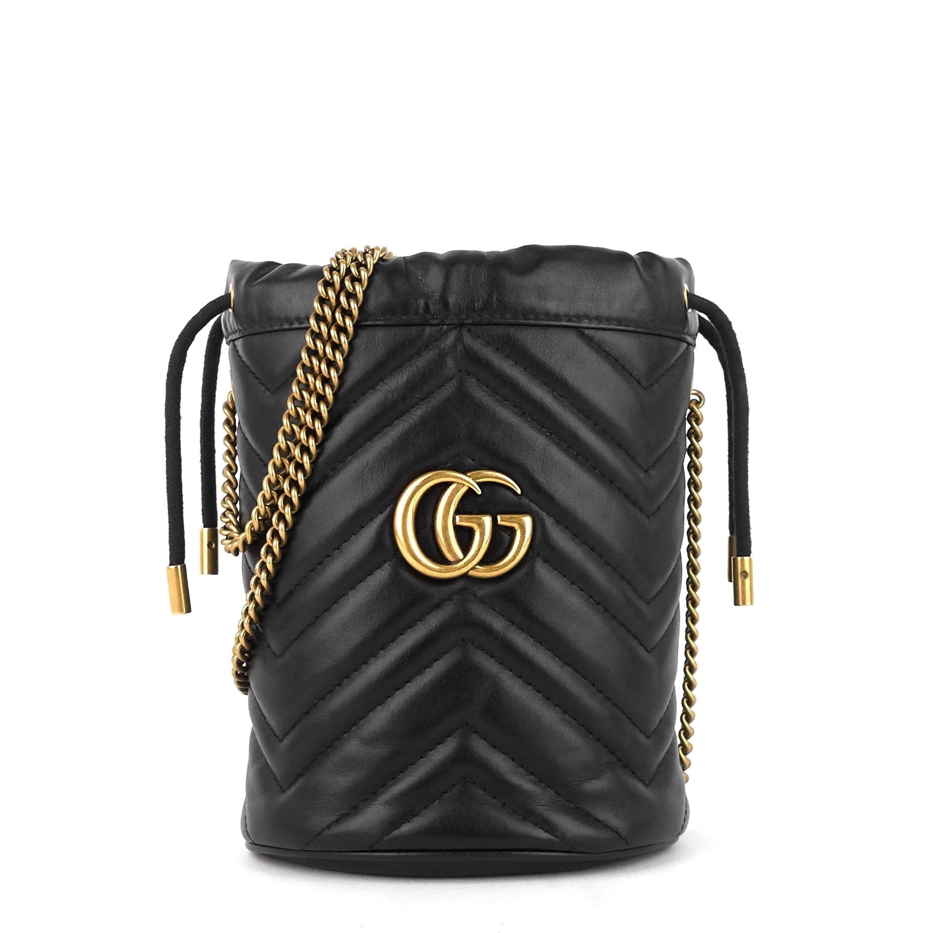 Gucci Marmont Bag Leather Mini Bucket Bag