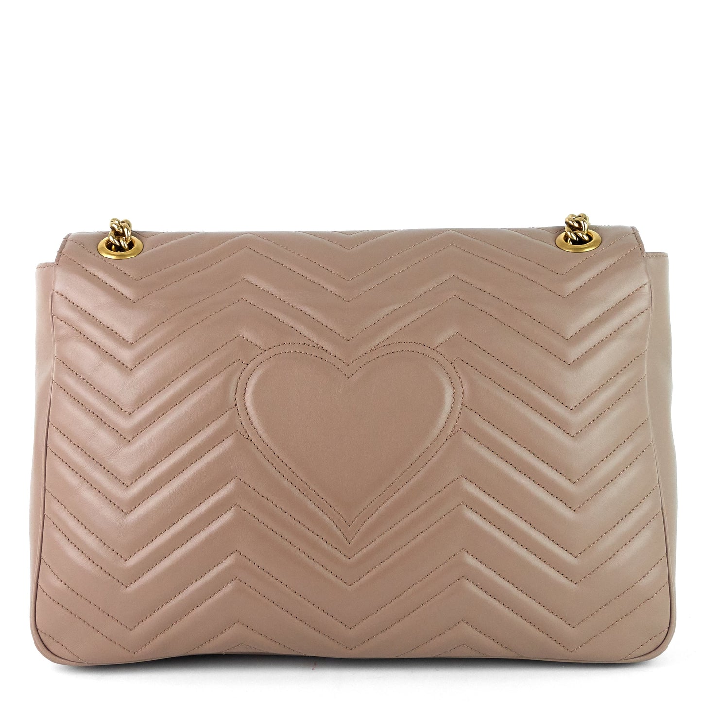 Gucci Marmont Chevron Bag Leather Large Shoulder Bag