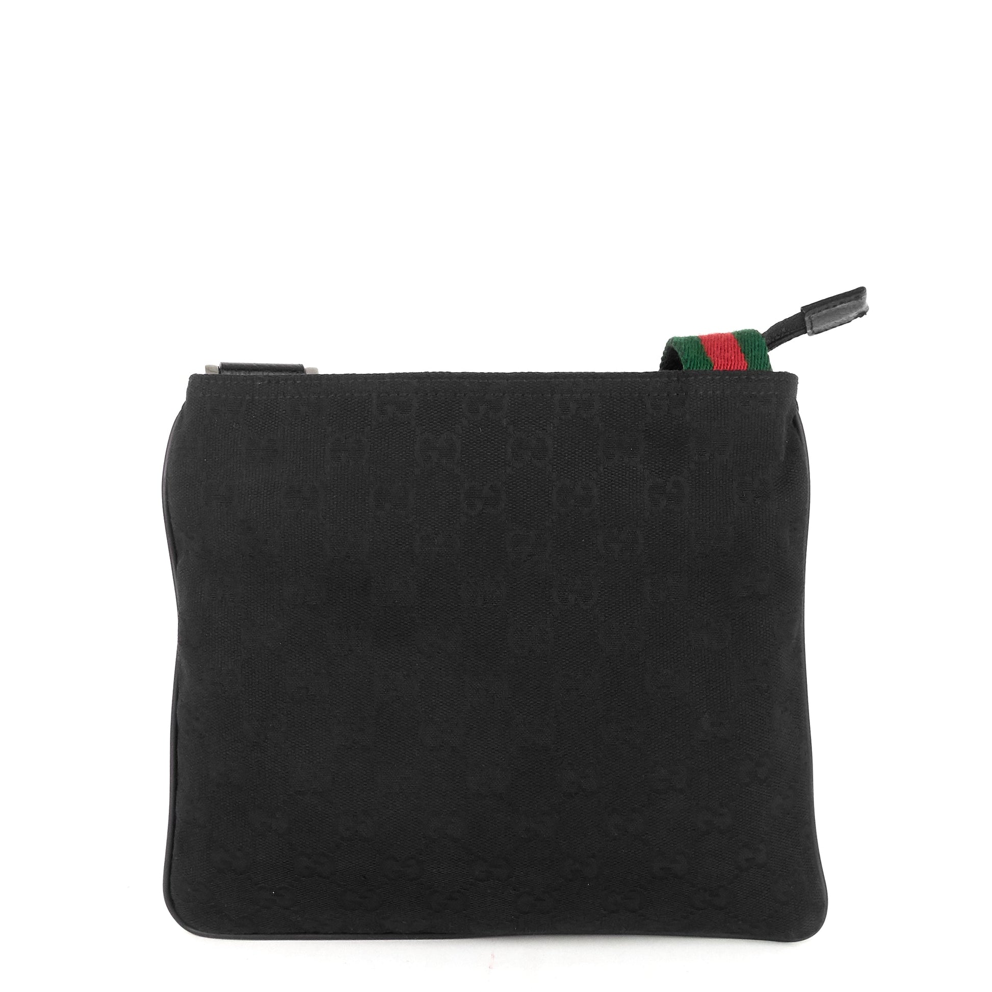 Gucci Web Strap Messenger Bag Canvas Small Crossbody Bag